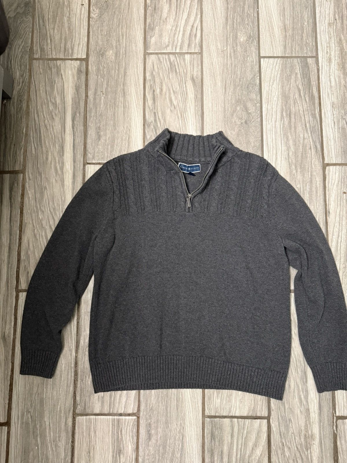 Other Karen Scott Women’s Grey 1/4 Zip Pullover Size XL / US 12-14 / IT 48-50 - 1 Thumbnail