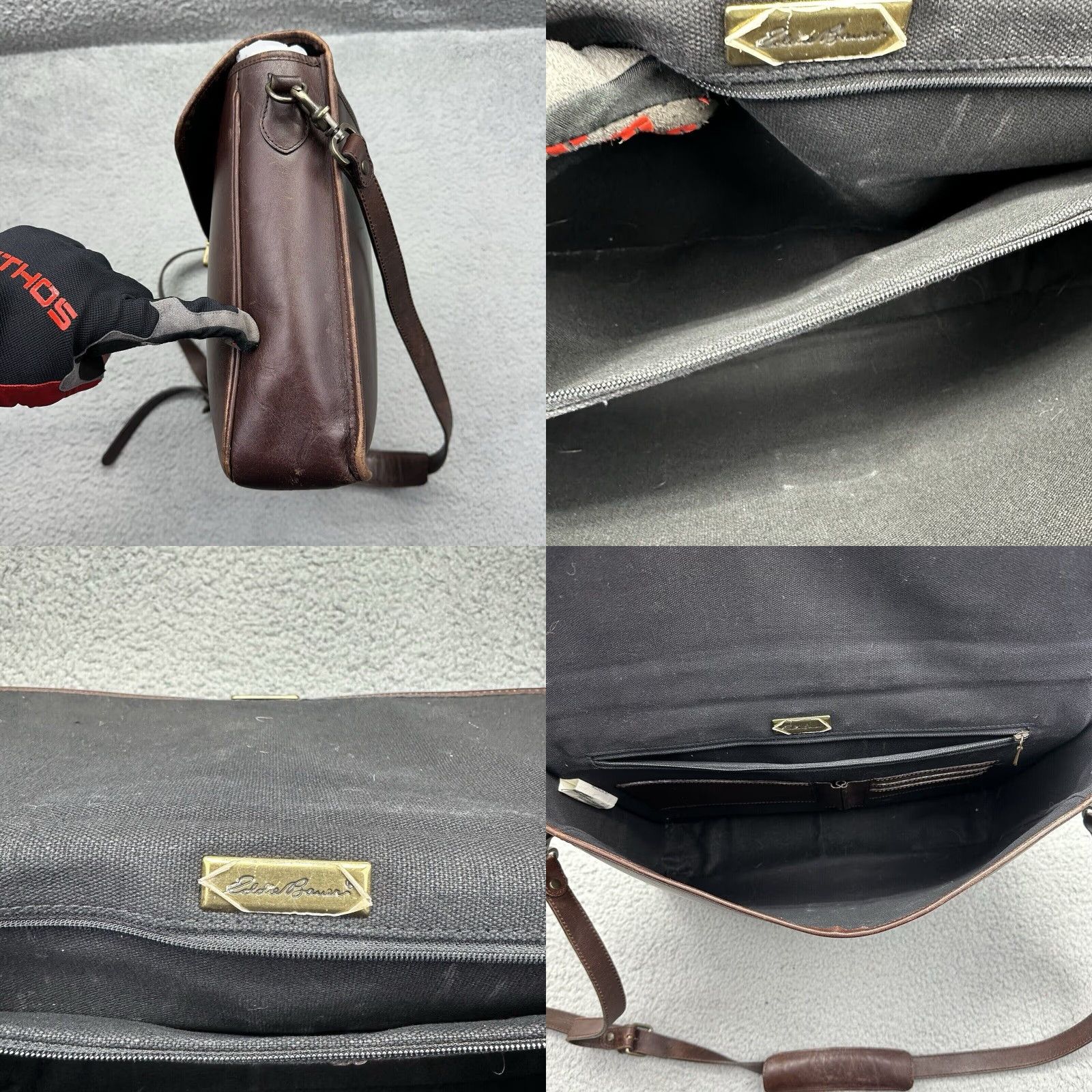 Eddie Bauer Eddie Bauer Genuine Leather Shell Mahogany Briefcase Bag 023-3299 Messenger Bag Mens Briefcase Leather Bag Size ONE SIZE - 9 Thumbnail