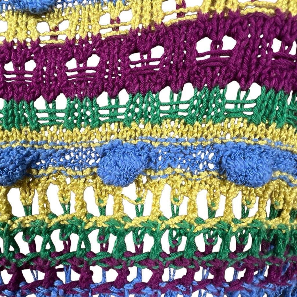 Zara Zara Knit Multicolor Open Weave Short Sleeve Sweater Top Size M (351) Size M / US 6-8 / IT 42-44 - 8 Thumbnail