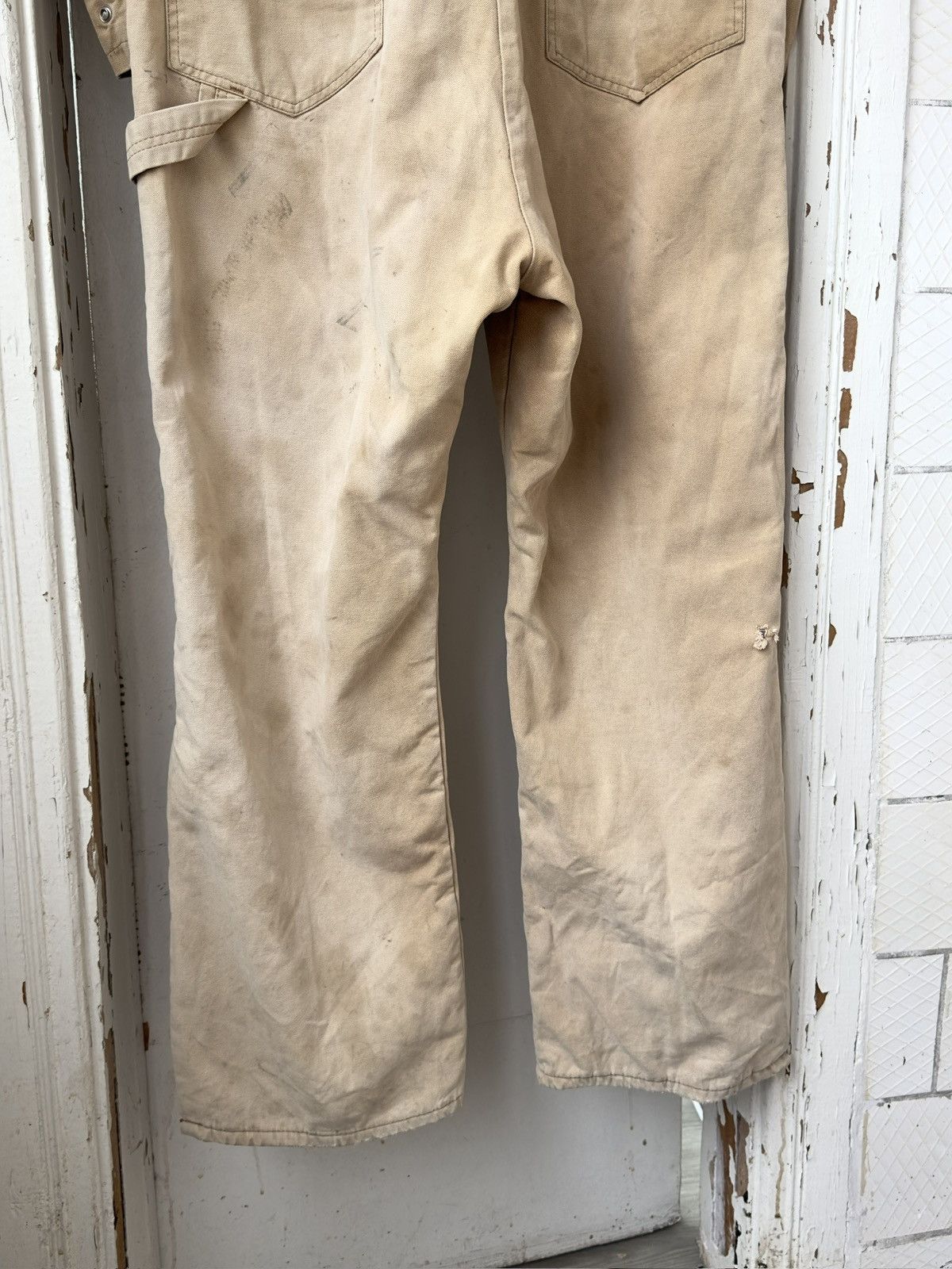 Carhartt Vintage Carhartt Style Beige Worn Carpenter Men’s Overalls Size US 34 / EU 50 - 17 Thumbnail