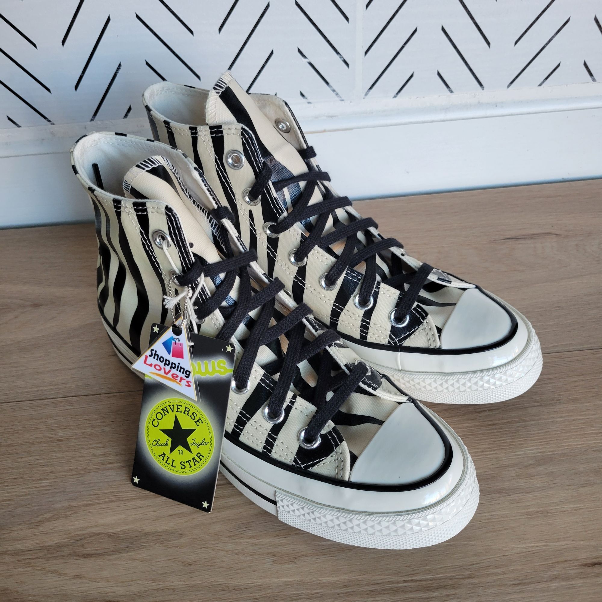 Converse ⭐Converse Chuck 70 Hi Sz 7 Men's Shoes Zebra Print Canvas Gl Size US 7 / EU 40 - 3 Thumbnail