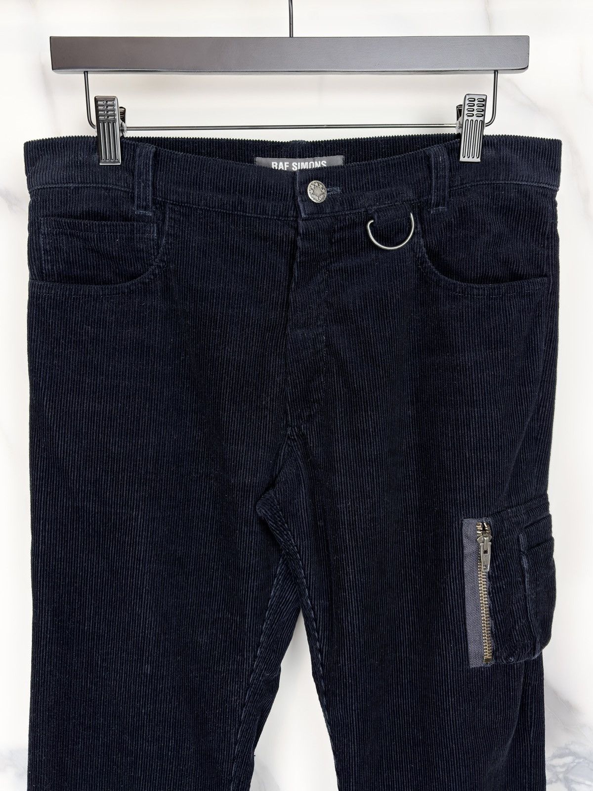 Raf Simons AW04 Raf Simons Waves Corduroy Ma-1 Cargo Pocket Pants Size US 30 / EU 46 - 2 Thumbnail
