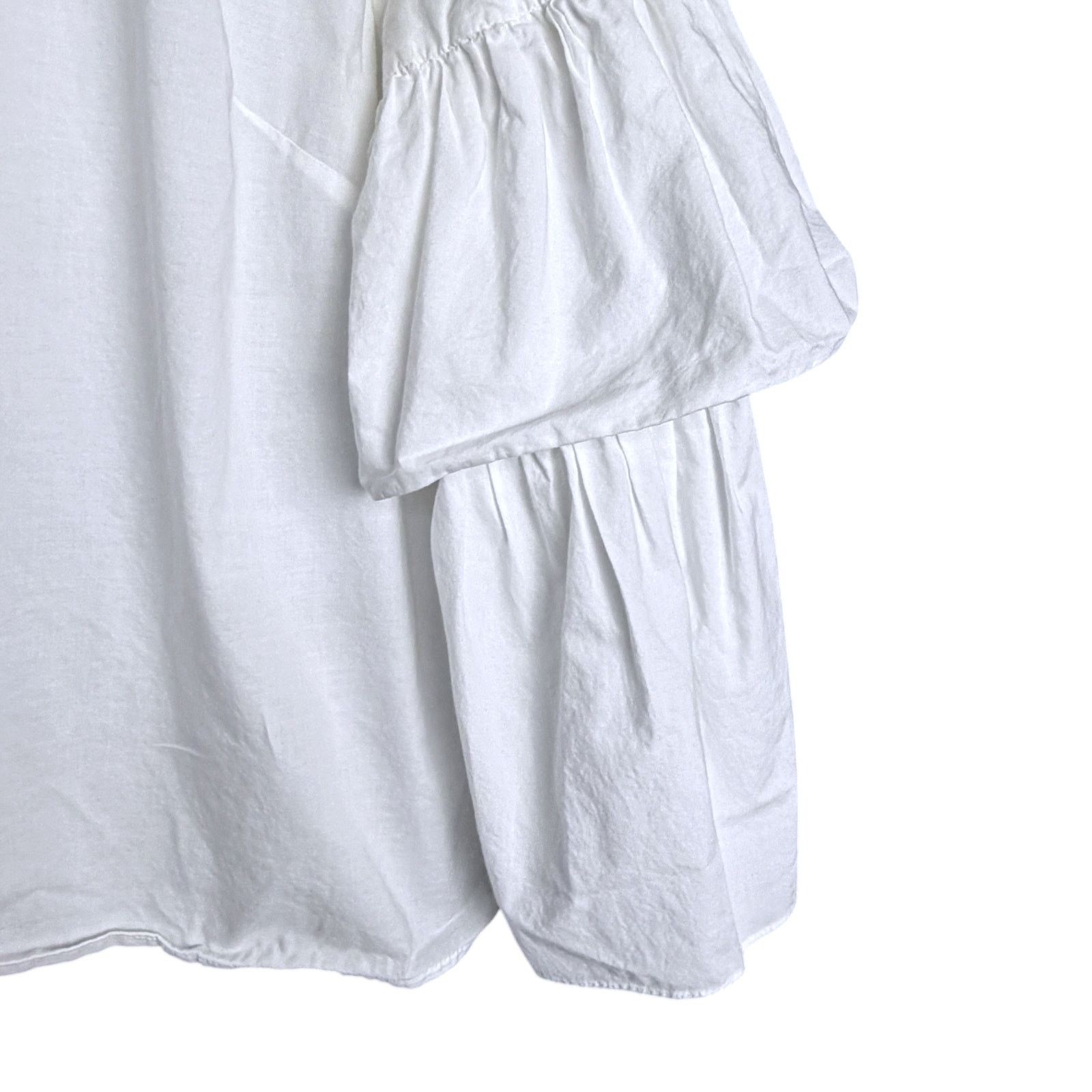 Madewell Madewell Women's Medium White Bell Sleeve Blouse Boho Casual Size M / US 6-8 / IT 42-44 - 5 Thumbnail