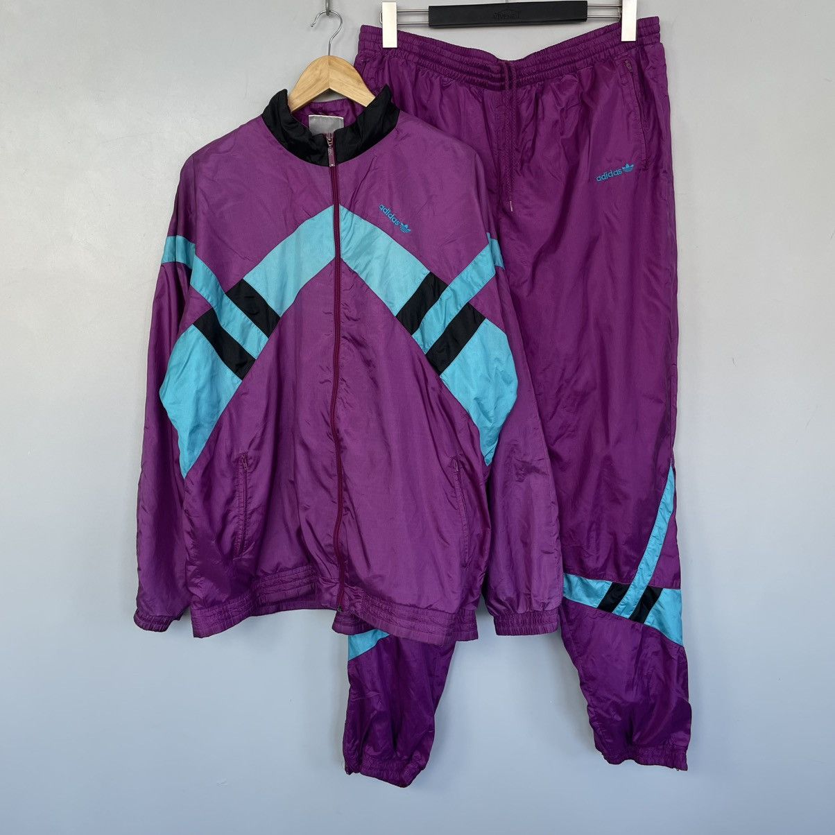 Adidas Vintage 90’s Adidas tracksuit jacket and Pants size XL Size US XL / EU 56 / 4 - 1 Thumbnail