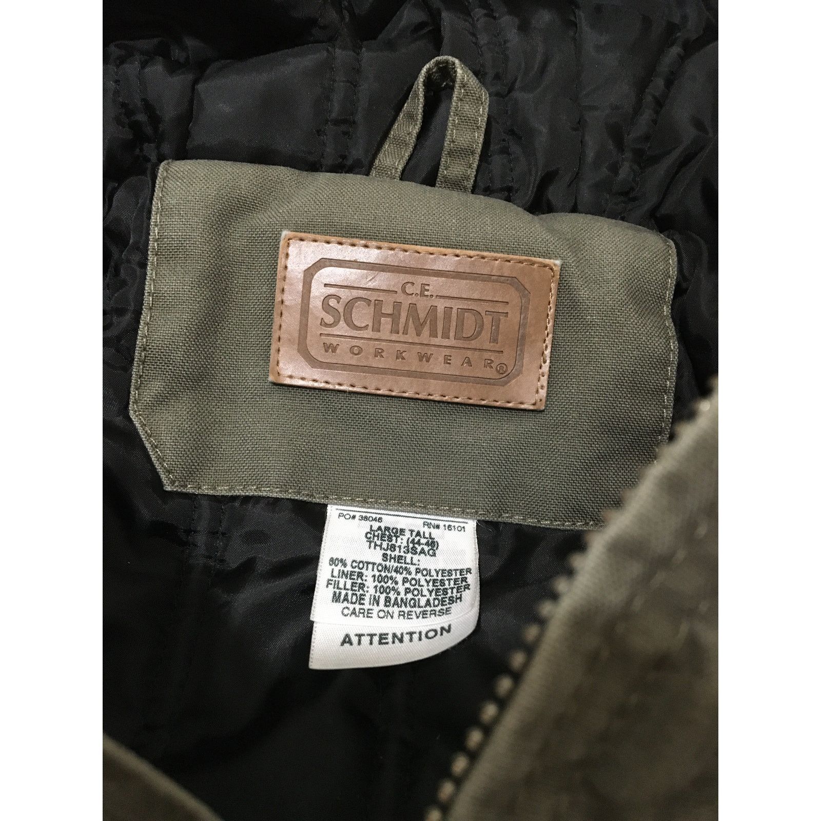 Other Schmidt Workwear LT Heavy Quilted Coat Toggle Hood ArmyGreen Size US L / EU 52-54 / 3 - 5 Thumbnail