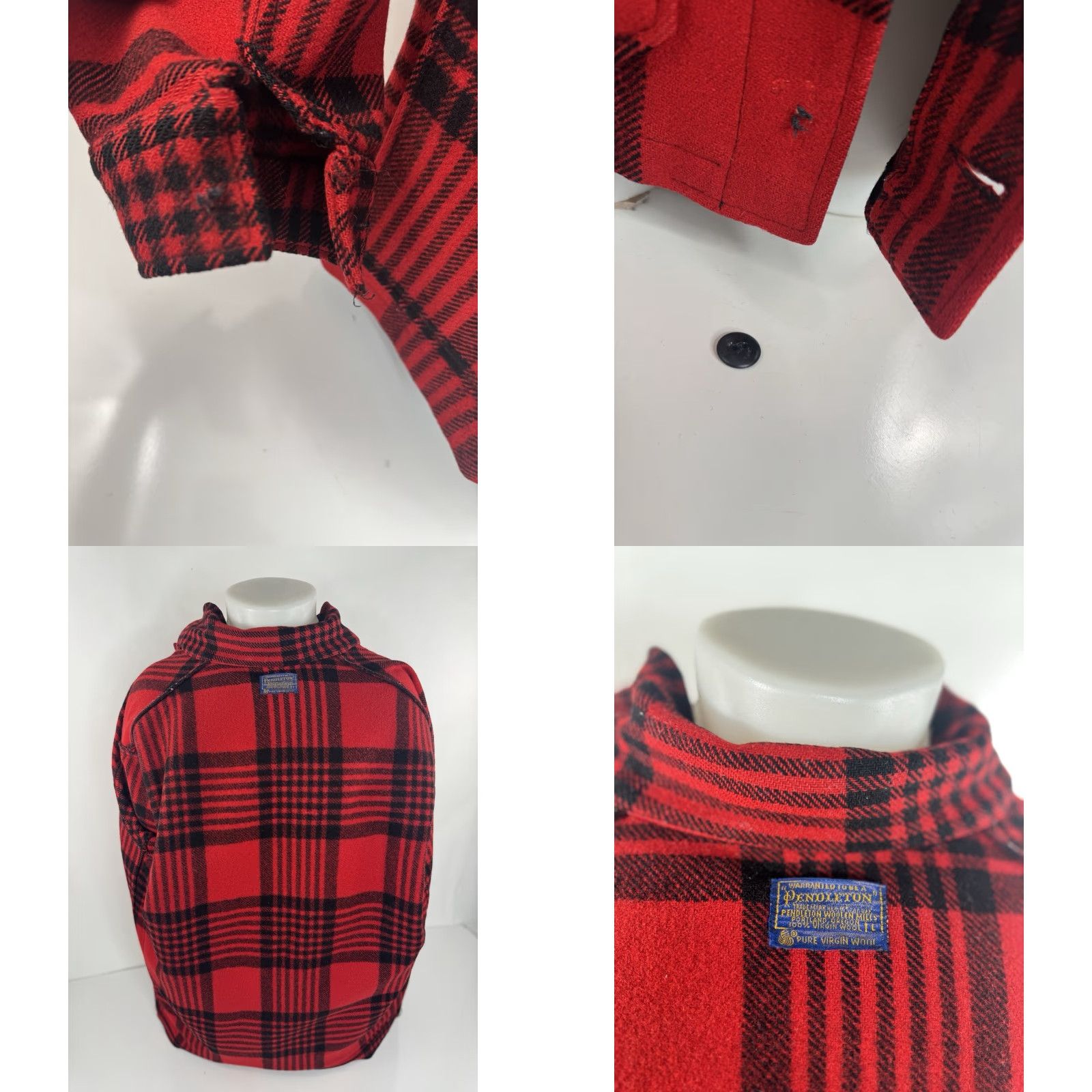 Pendleton Pendleton - Vintage Mackinaw WOOL Plaid Hunting Ranch Field L Jacket Coat Mens Size L Red / Black 90s Size US L / EU 52-54 / 3 - 8 Thumbnail