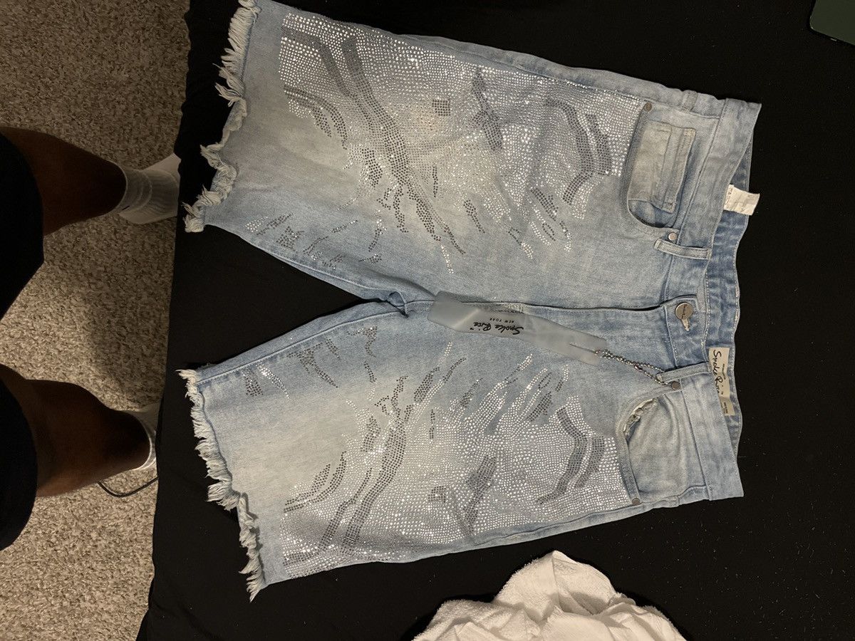 Smoke Rise Rhinestone jorts Size US 34 / EU 50 - 1 Thumbnail