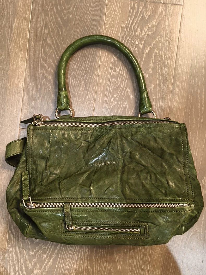 Givenchy Pandora Bag, Military Green Pleated Leather