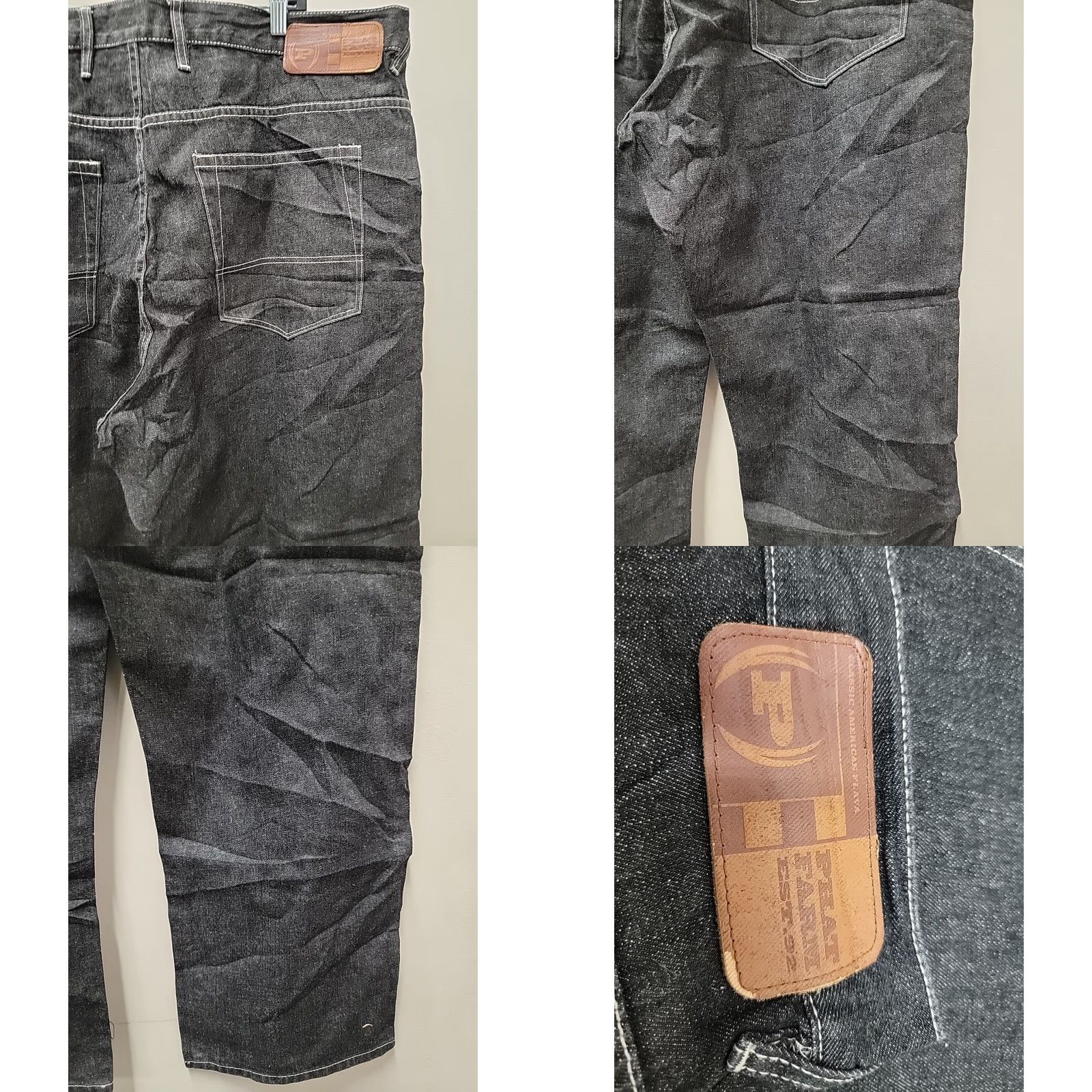 Vintage VINTAGE Black Phat Farm Denim Jeans Mens Wide-Leg 44x32 Cotton Blend 46x32 Inseam 32in Regular Computer-? Size US 44 / EU 60 - 9 Thumbnail