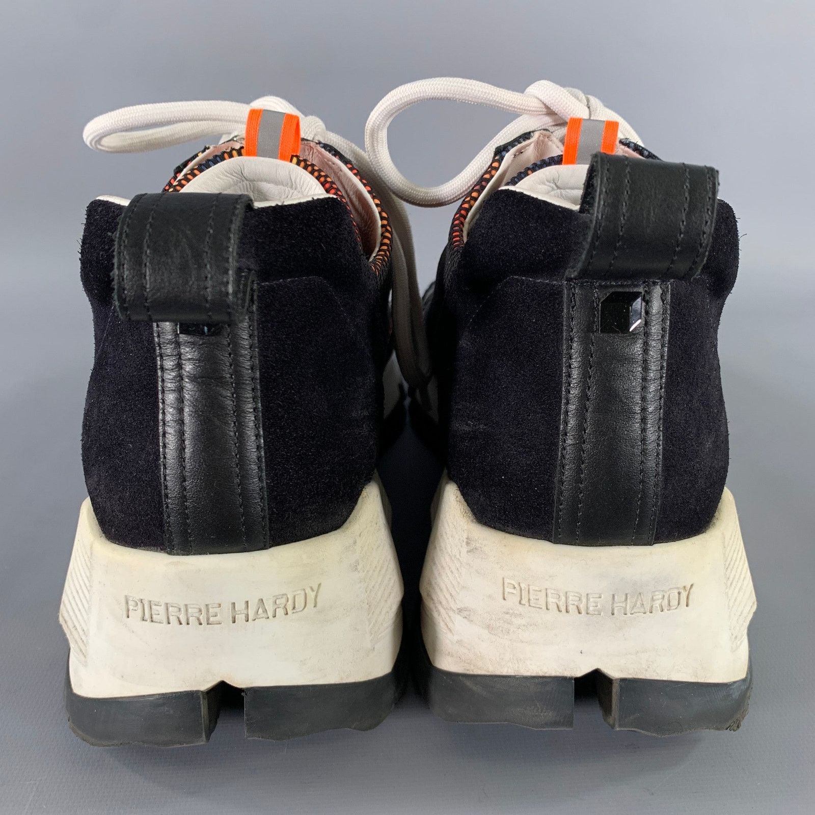 Pierre Hardy PIERRE HARDY Size 13 Black White Orange Mesh Runner Sneakers Size US 13 / EU 46 - 3 Thumbnail