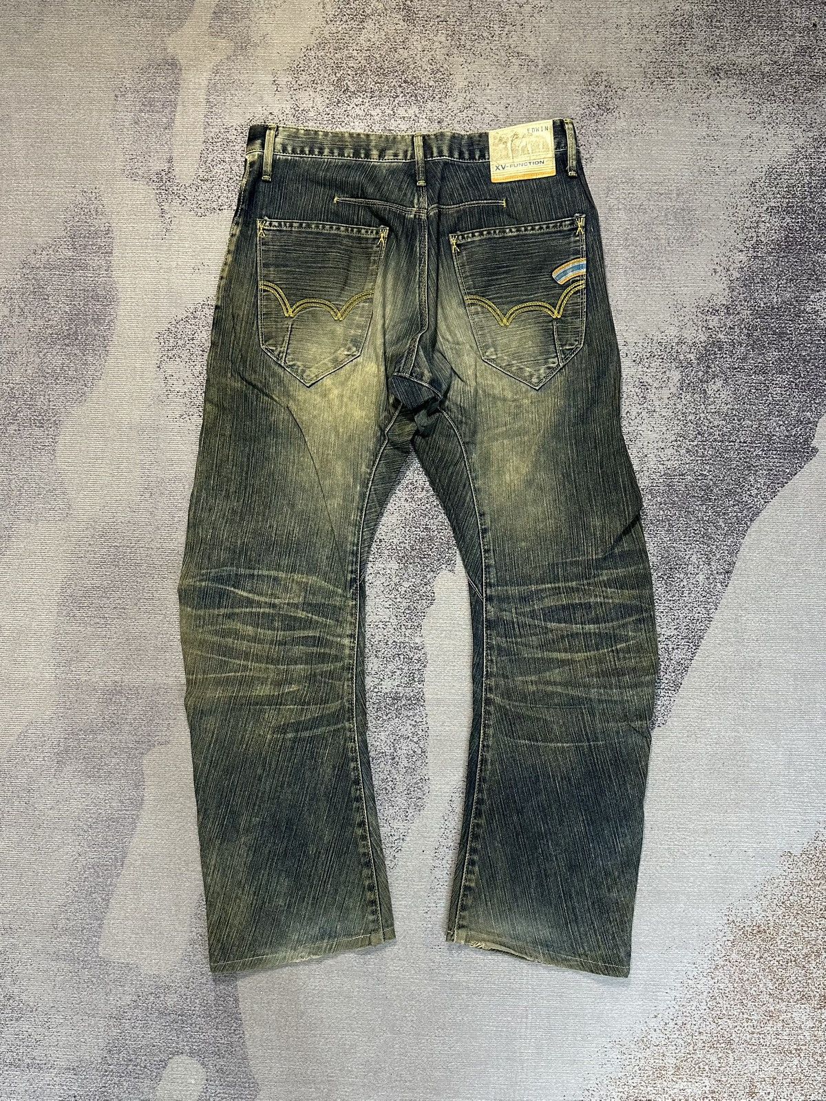 Kapital 2000s Edwin XV Function Curve Leg Mud Washed Jeans Size US 30 / EU 46 - 2 Thumbnail