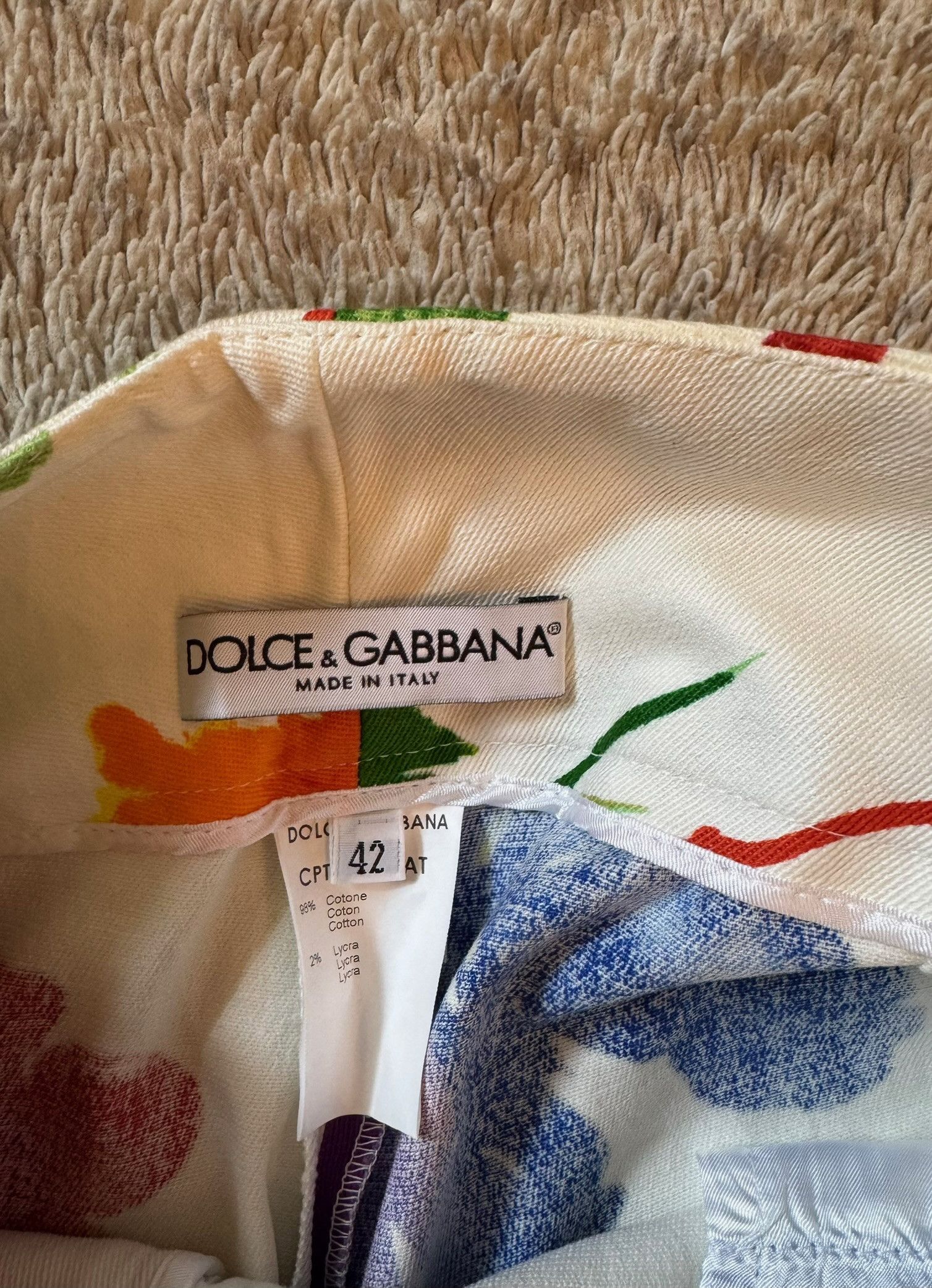 Dolce & Gabbana Dolce & Gabbana Vintage Y2K Floral Pants Size 28" / US 6 / IT 42 - 5 Thumbnail