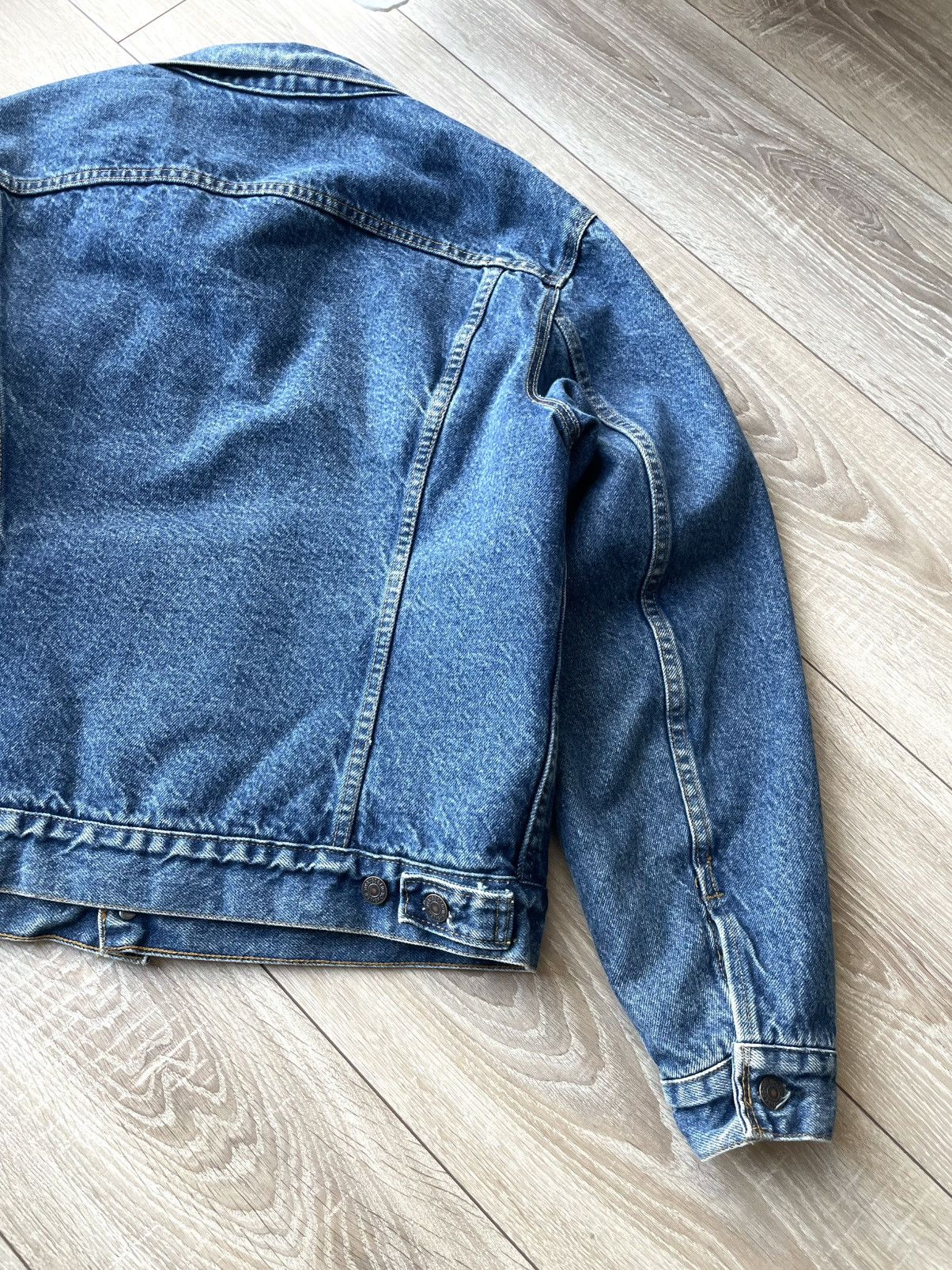 Levi's Vintage 90s Levis Made In USA Lined Denim Trucker Jacket 44L Size US M / EU 48-50 / 2 - 15 Thumbnail