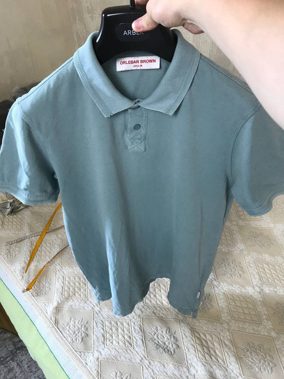 Orlebar Brown 🔥 Orlebar Brown Jarrett Washed Polo Shirt Distressed Blue Size US M / EU 48-50 / 2 - 4 Thumbnail