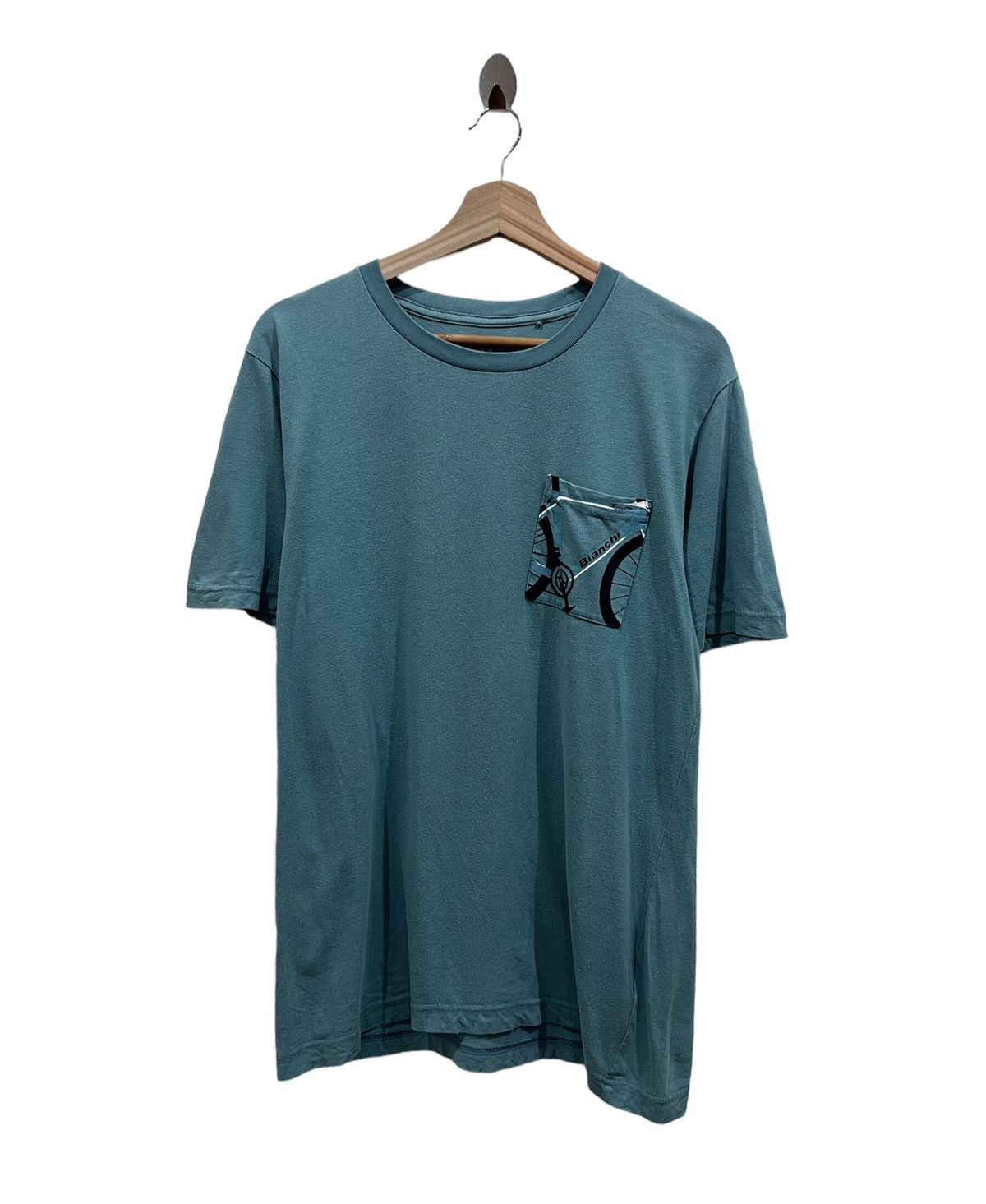 image of Sports Specialties x Uniqlo Bianchi Bicycle Uniqlo Tshirt in Mix, Men's (Size Medium)