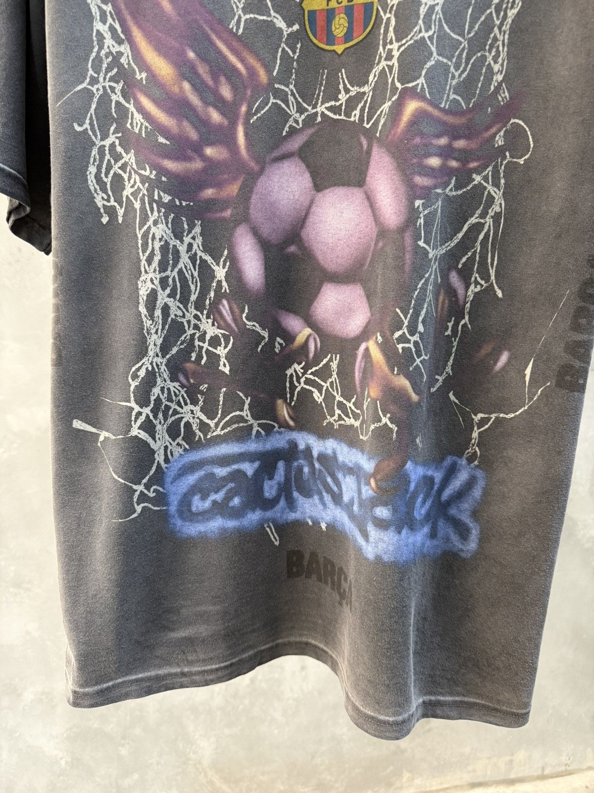 Nike × Travis Scott Travis Scott × FC Barcelona Washed Spray Logo Tee Size US L / EU 52-54 / 3 - 4 Thumbnail
