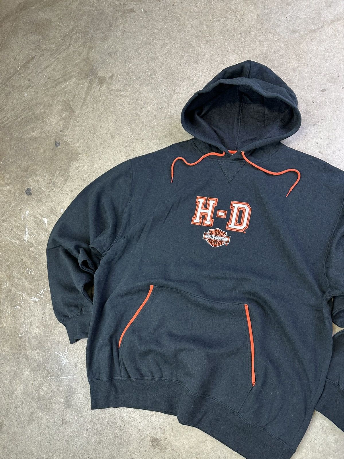 Harley Davidson × Vintage Vintage Harley Davidson HD Hoodie L/XL Black Size US XL / EU 56 / 4 - 2 Thumbnail