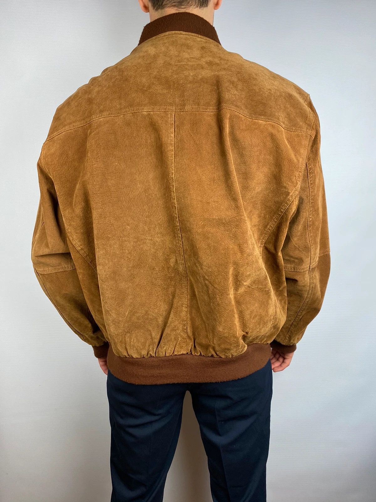 Genuine Leather leather jacket bomber suede sir john y2k Size US L / EU 52-54 / 3 - 3 Thumbnail