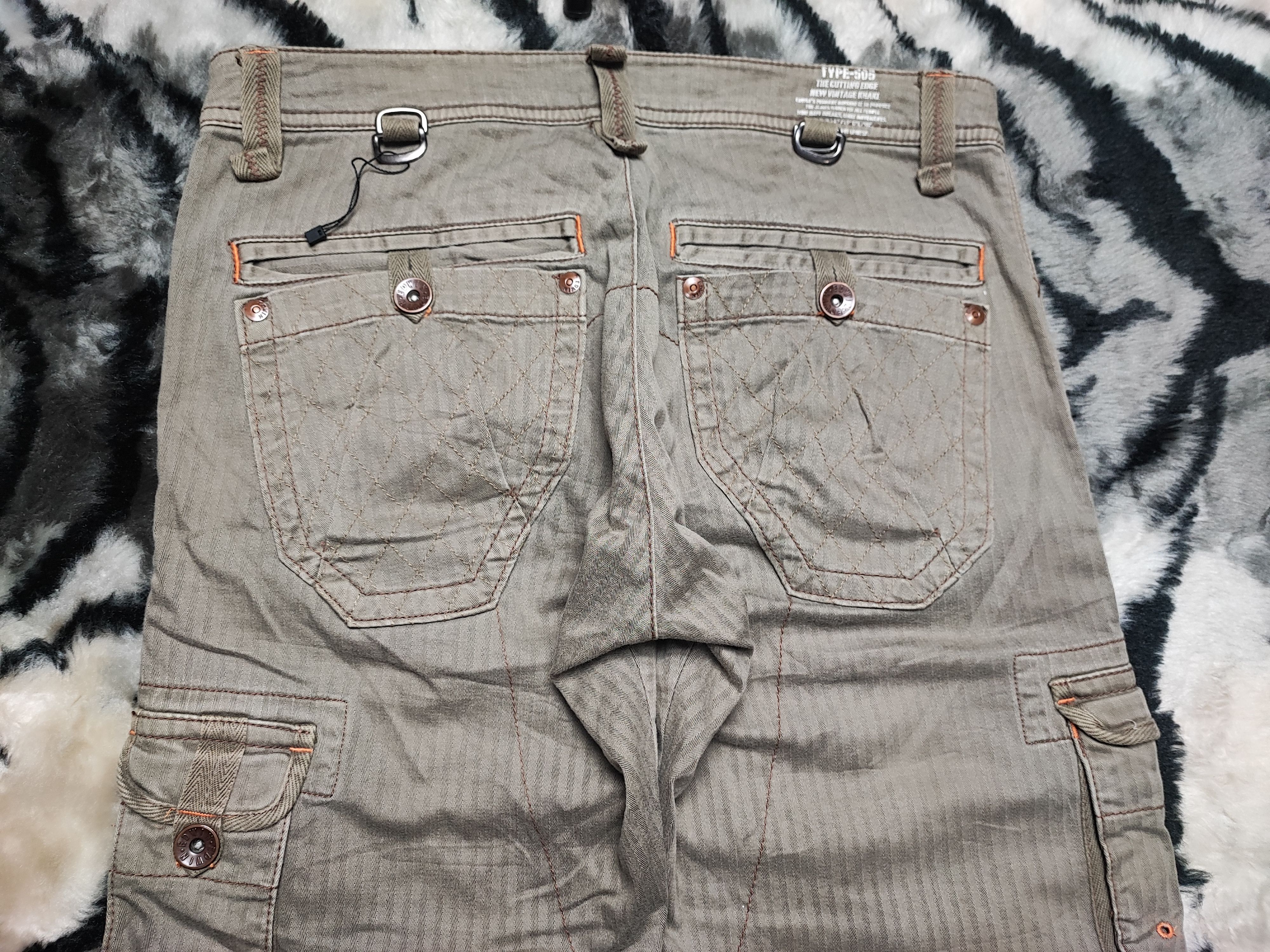 Edwin Edwin 505 Khakis Multipocket Pants Olive Green 34x28 Size US 34 / EU 50 - 14 Thumbnail