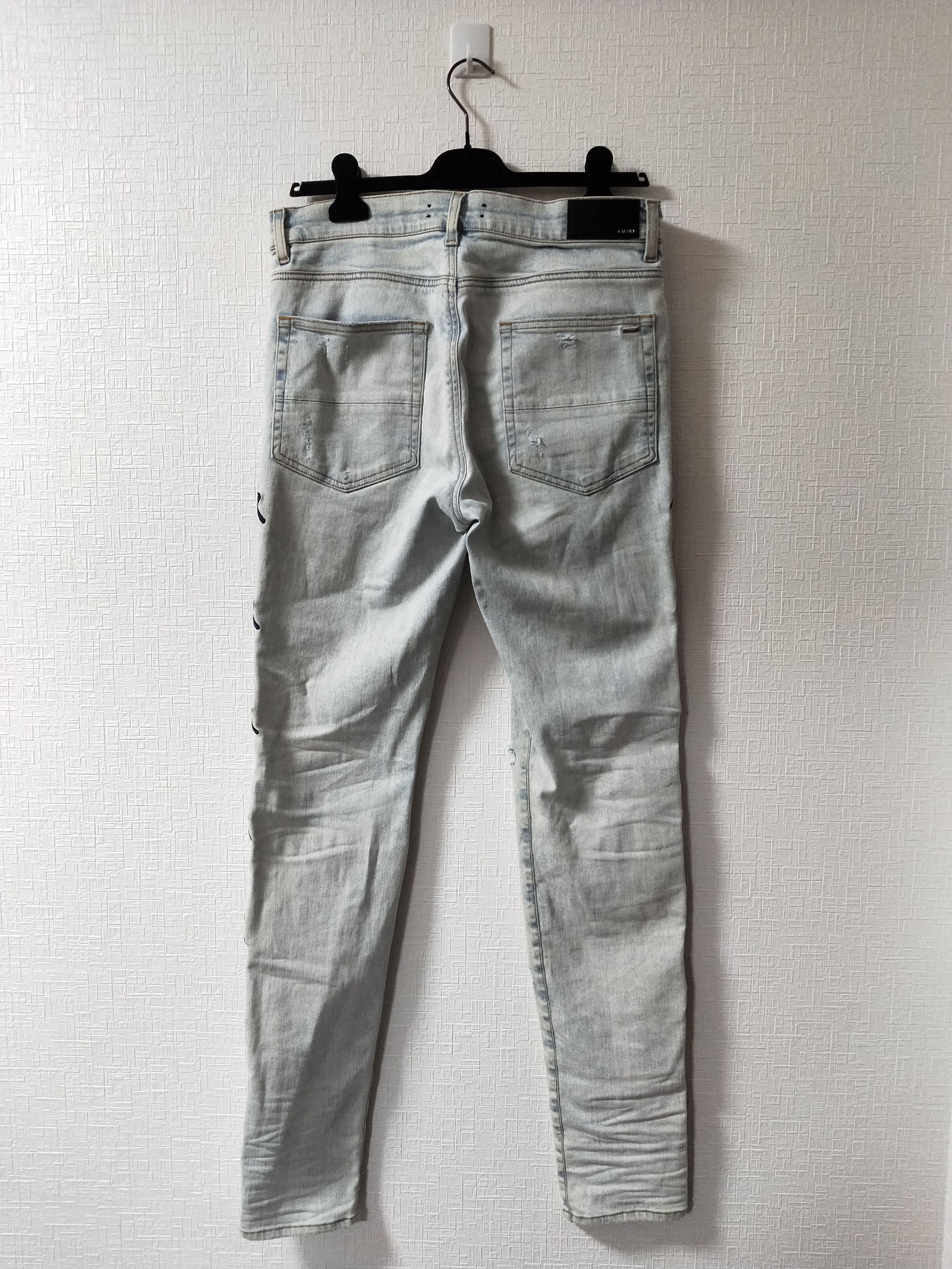 Amiri Grateful Dead Dancing Skeleton Embroidered Jeans Size US 34 / EU 50 - 2 Thumbnail