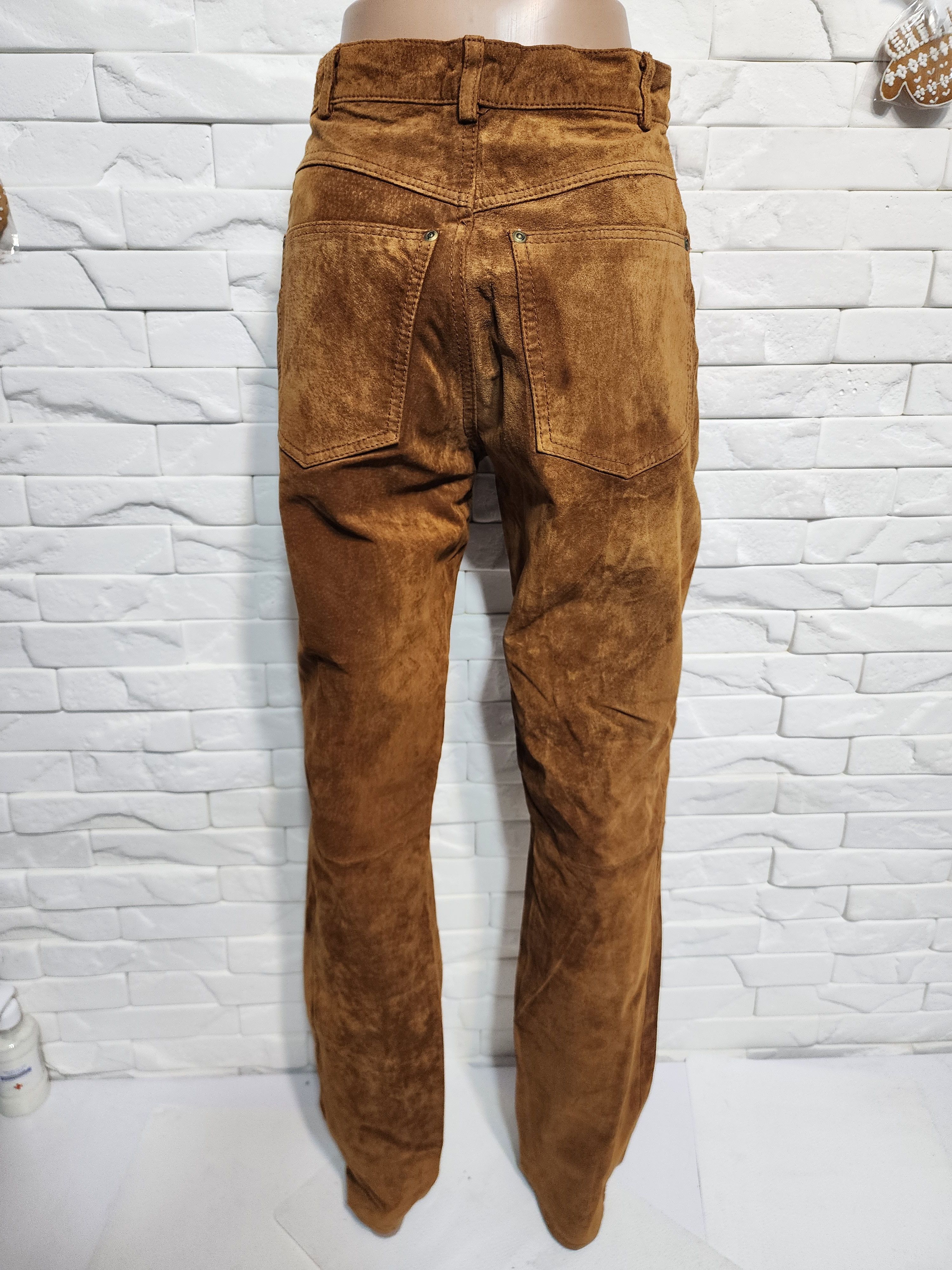 Other Brown Suede Pants - Denim Cut Men's Leather Pants. Size US 28 / EU 44 - 5 Thumbnail