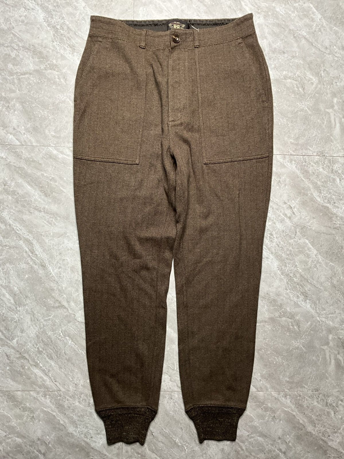 RRL Ralph Lauren RRL HERRINGBONE MILITARY POCKET SWEATPANTS Size US 32 / EU 48 - 1 Thumbnail