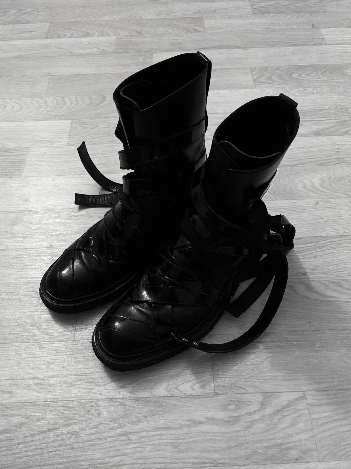 Dior FW08 Lumiere Du Nord Strap Boots