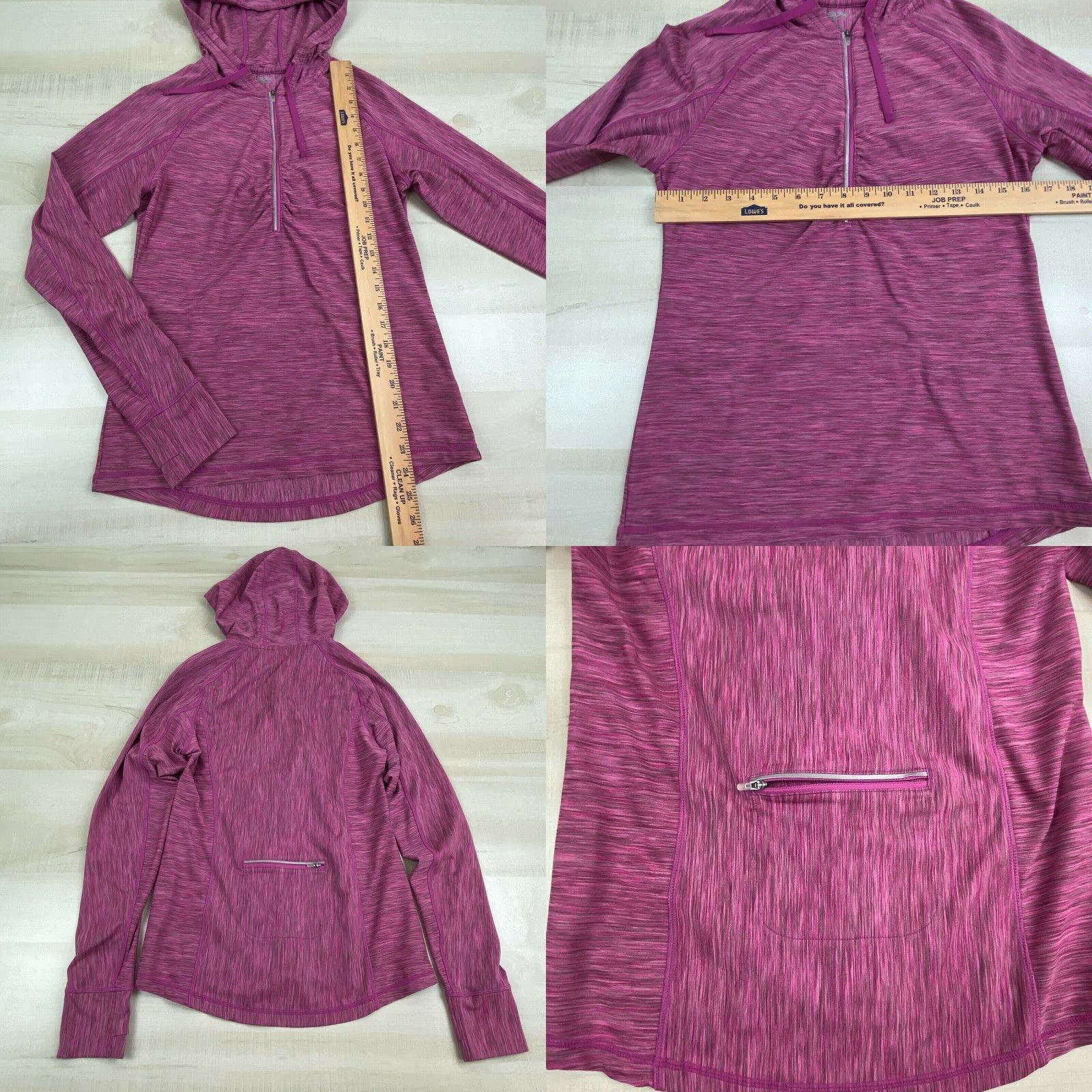 Vintage Gander Mountain GSX Women's Pink Hooded 1/4 Zip Athletic Top Small Size S / US 4 / IT 40 - 8 Thumbnail