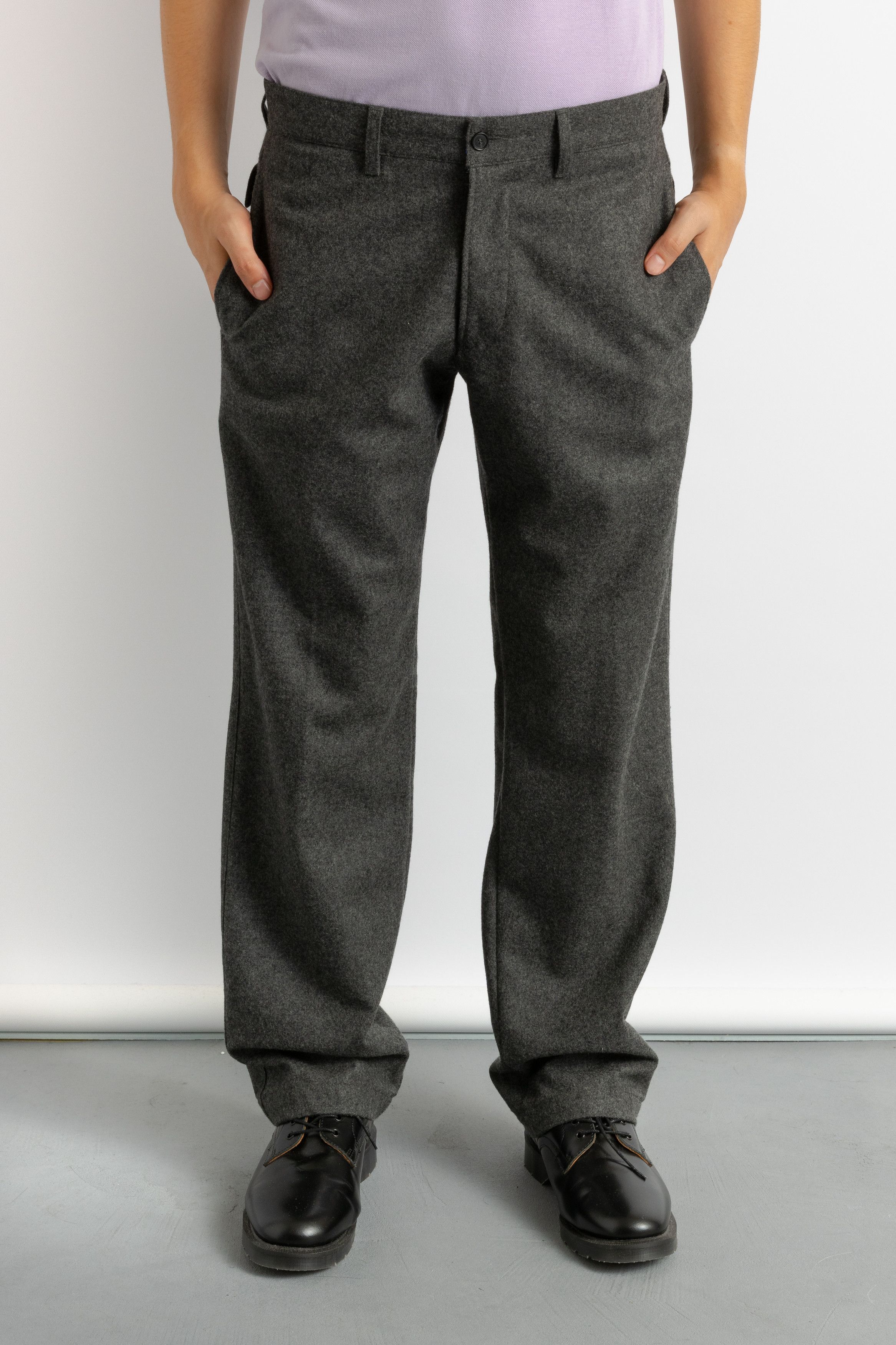 Vintage 1980's Vintage Men's European Wool Grey Slacks Trousers 8726 Size US 32 / EU 48 - 2 Thumbnail