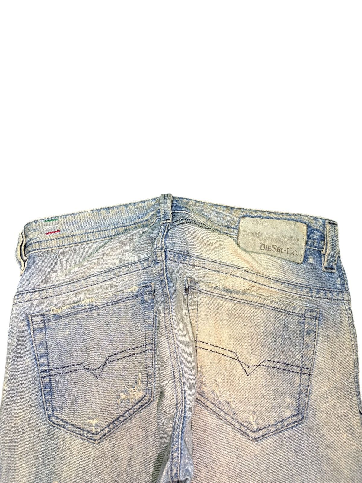 Diesel Vintage Italy Diesel Thavar Bleached Distressed Jeans Size US 31 - 4 Thumbnail