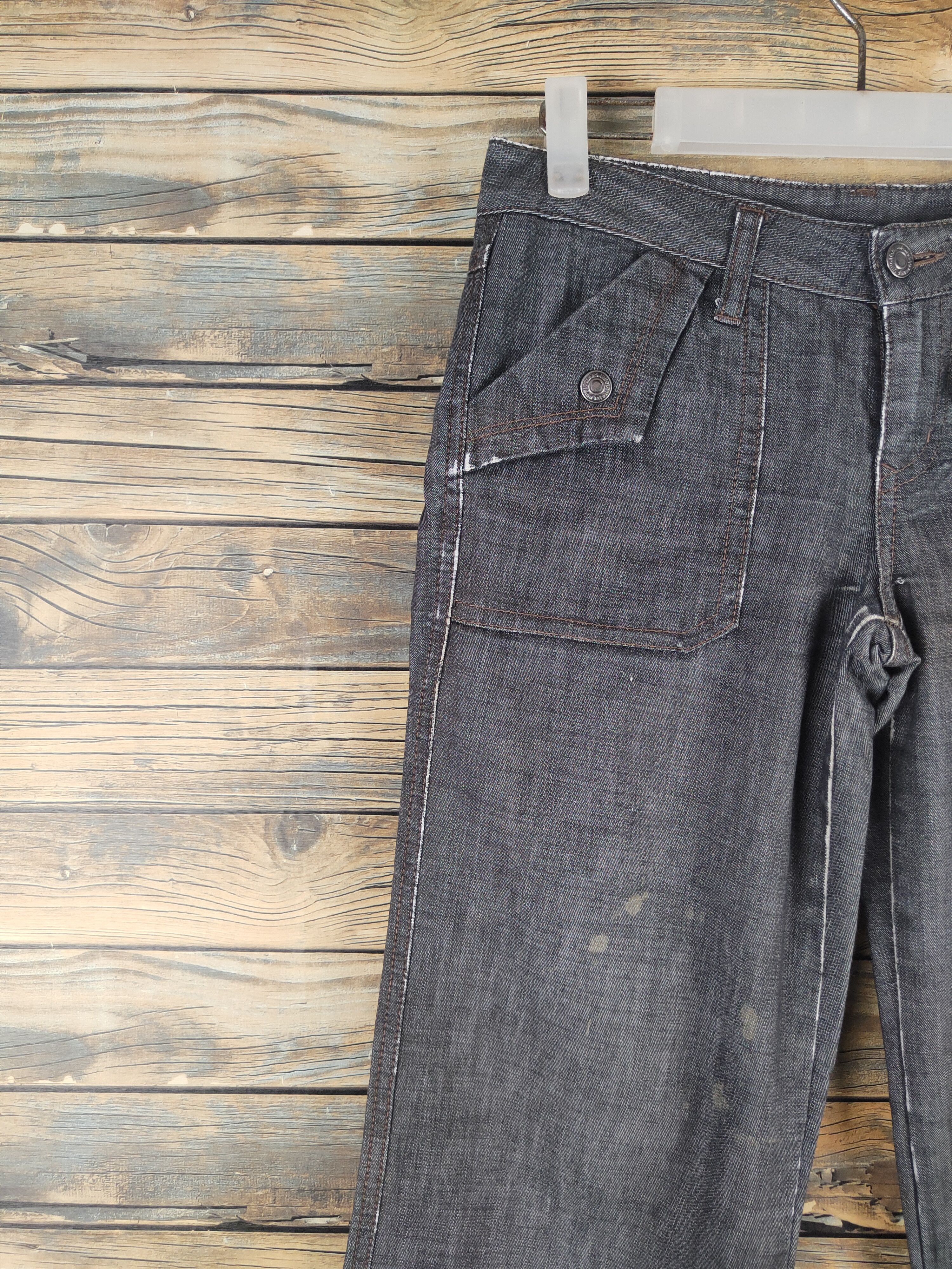 Japanese Brand DL Uniqlo Black Distressed Ripped Soft Jeans #sp46-251T Size 27" / US 4 / IT 40 - 3 Thumbnail