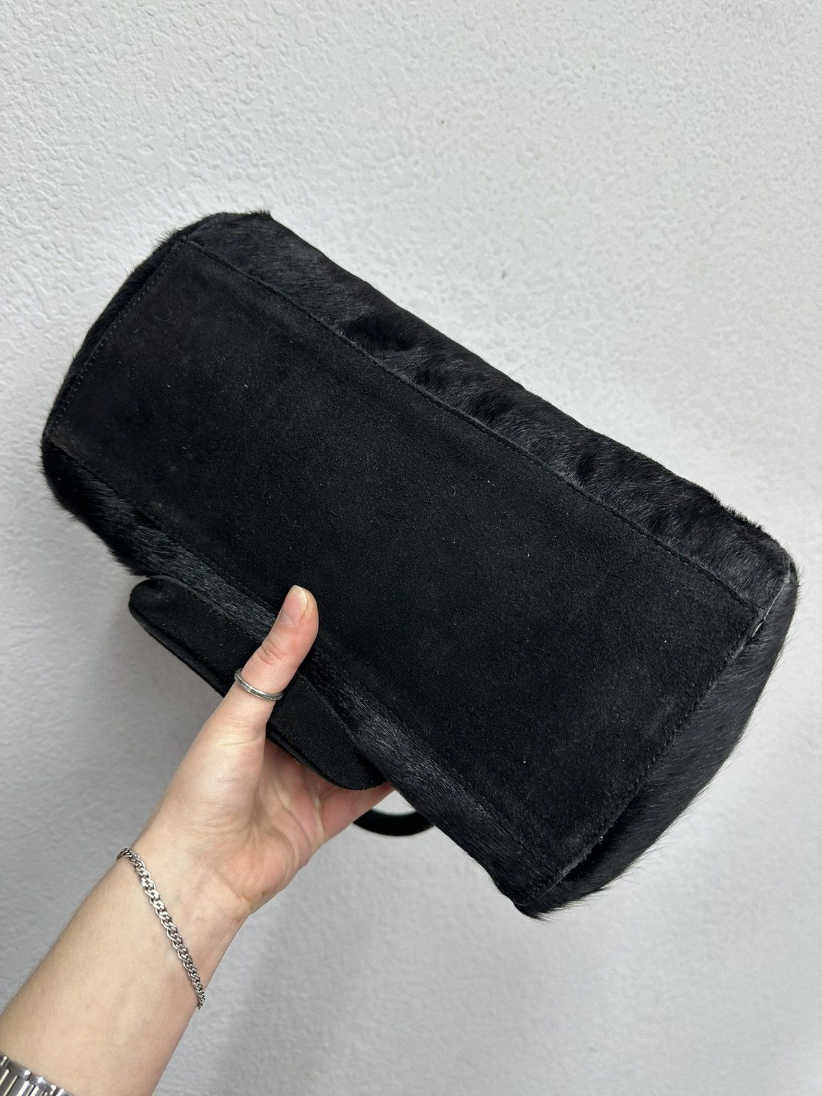 Celine Vintage 90s Fur Bag Celine Hobo IfSixWasNine Y2K AvantGarde Size ONE SIZE - 15 Thumbnail