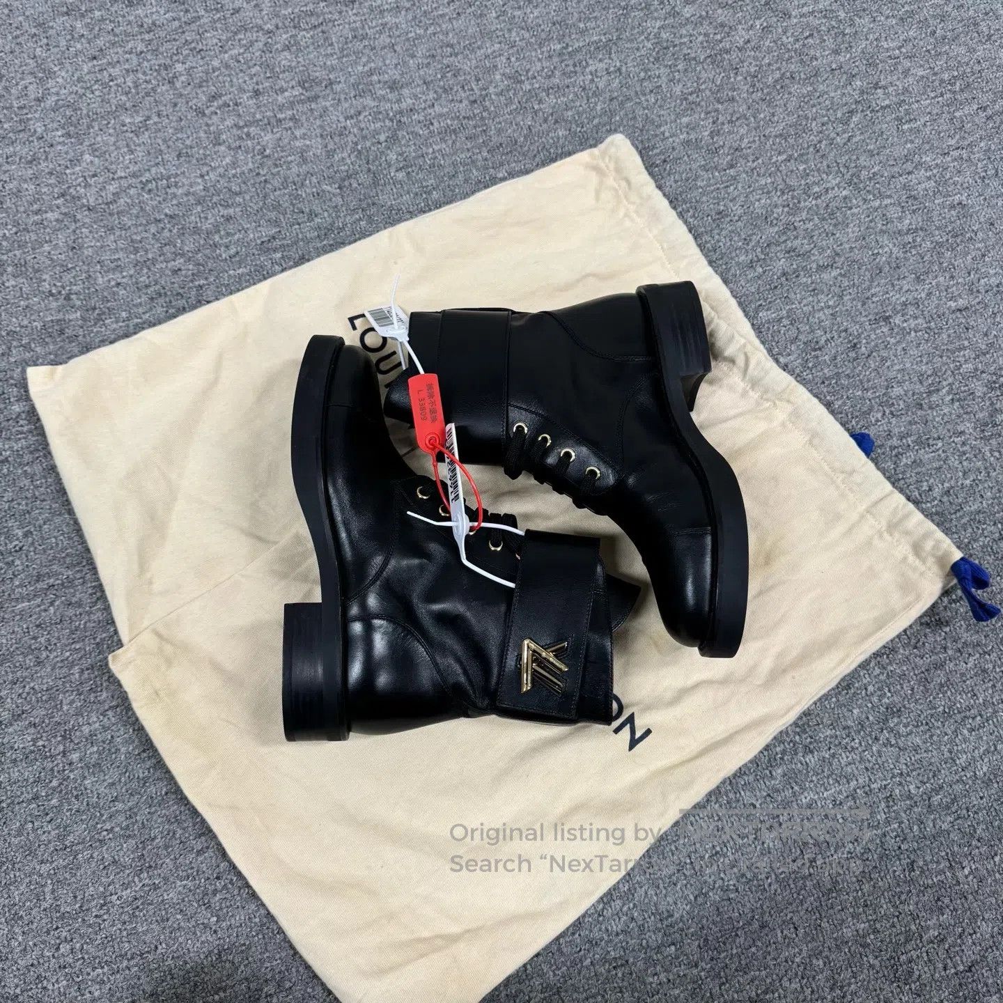 Louis Vuitton Louis Vuitton Black Gold High-profile Influencer Medium-He Size US 7 / IT 37 - 3 Thumbnail