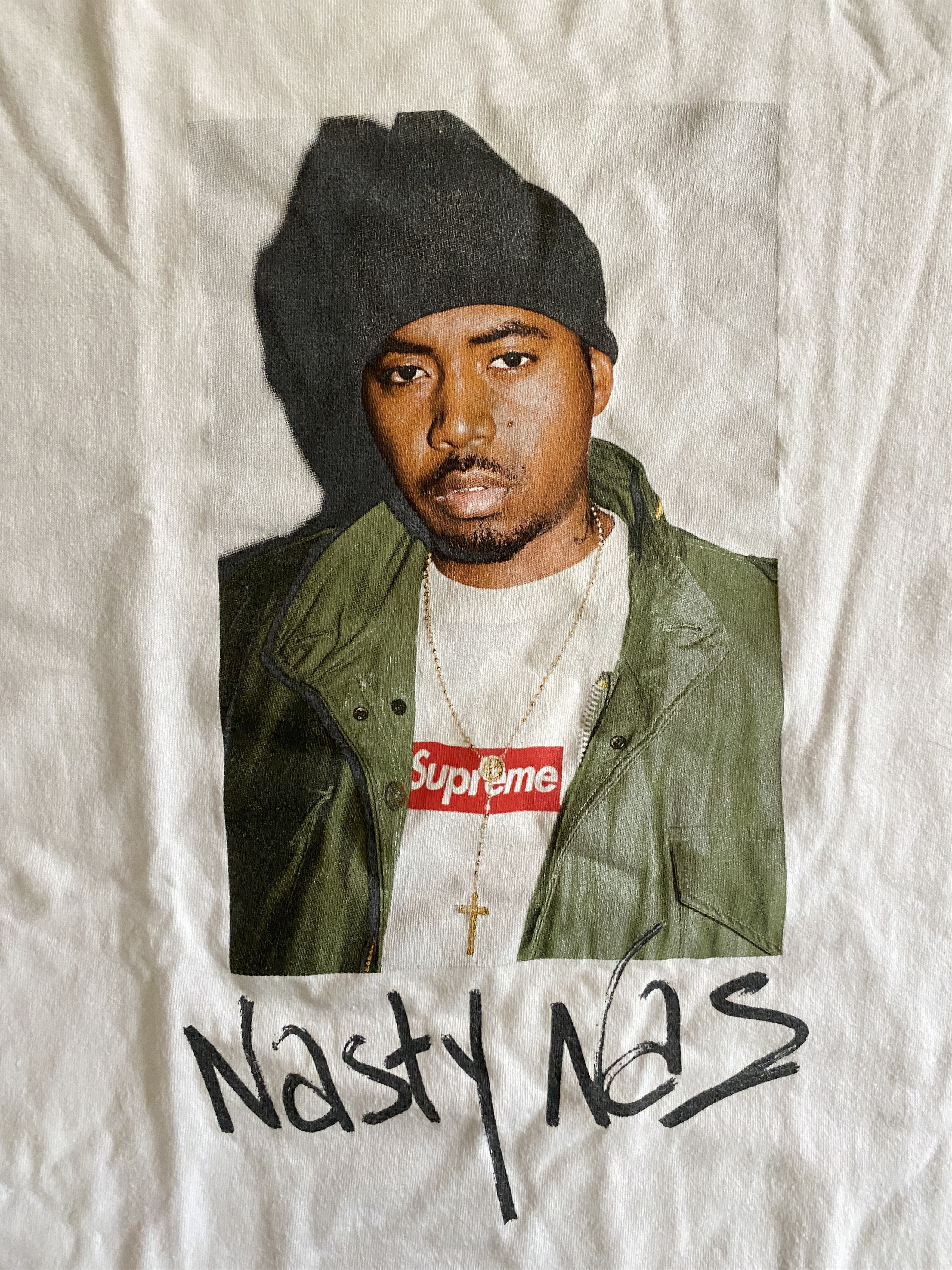 Supreme Nas Photo Tee FW17 Size US M / EU 48-50 / 2 - 3 Thumbnail