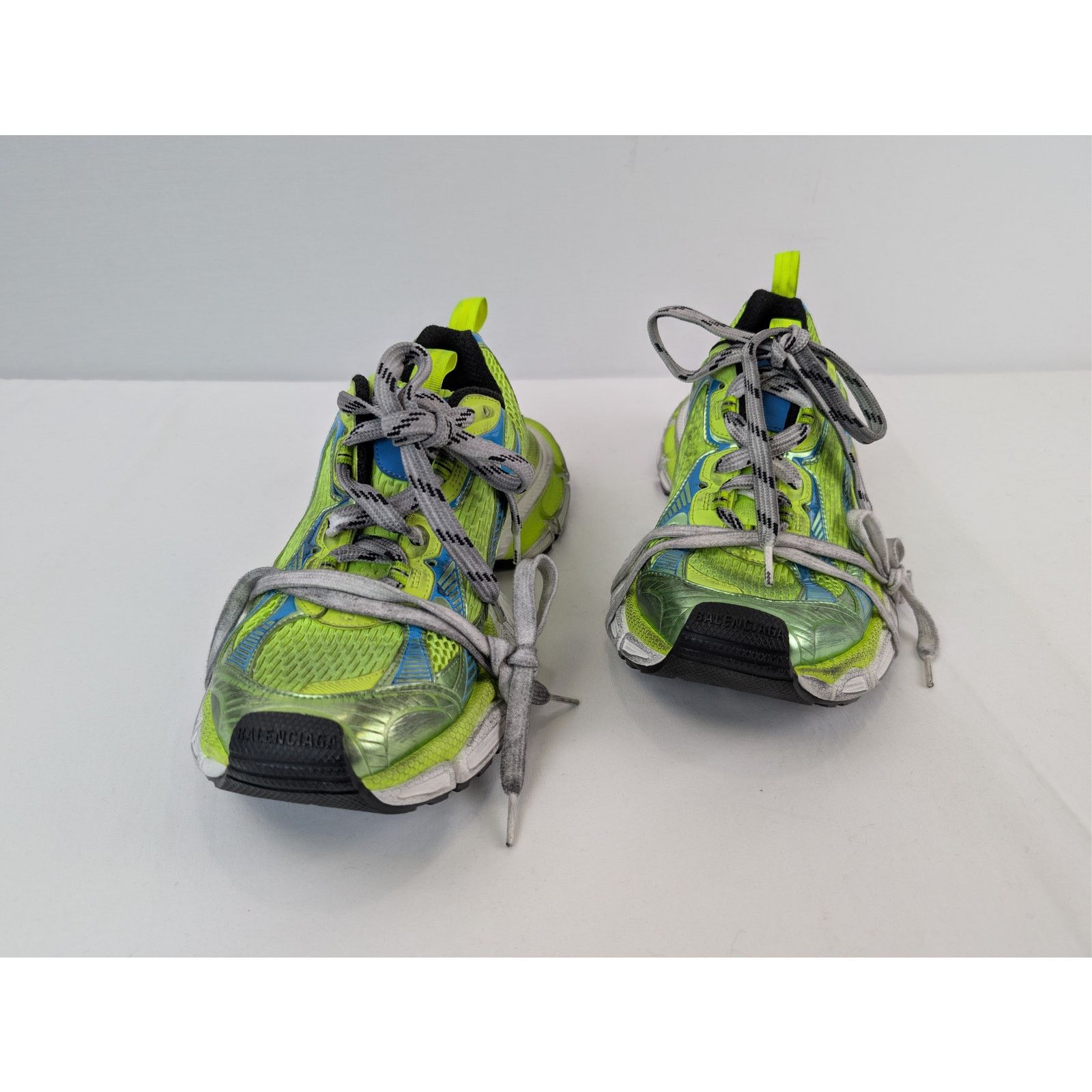 Balenciaga o1rshd1 3XL Low-Top Sneakers in Fluo Yellow / Blue Size US 10 / EU 43 - 8 Thumbnail