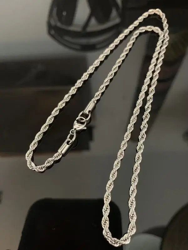 Jewelry Twisted Rope Chain 3mm - 20 inch Size ONE SIZE - 1 Thumbnail