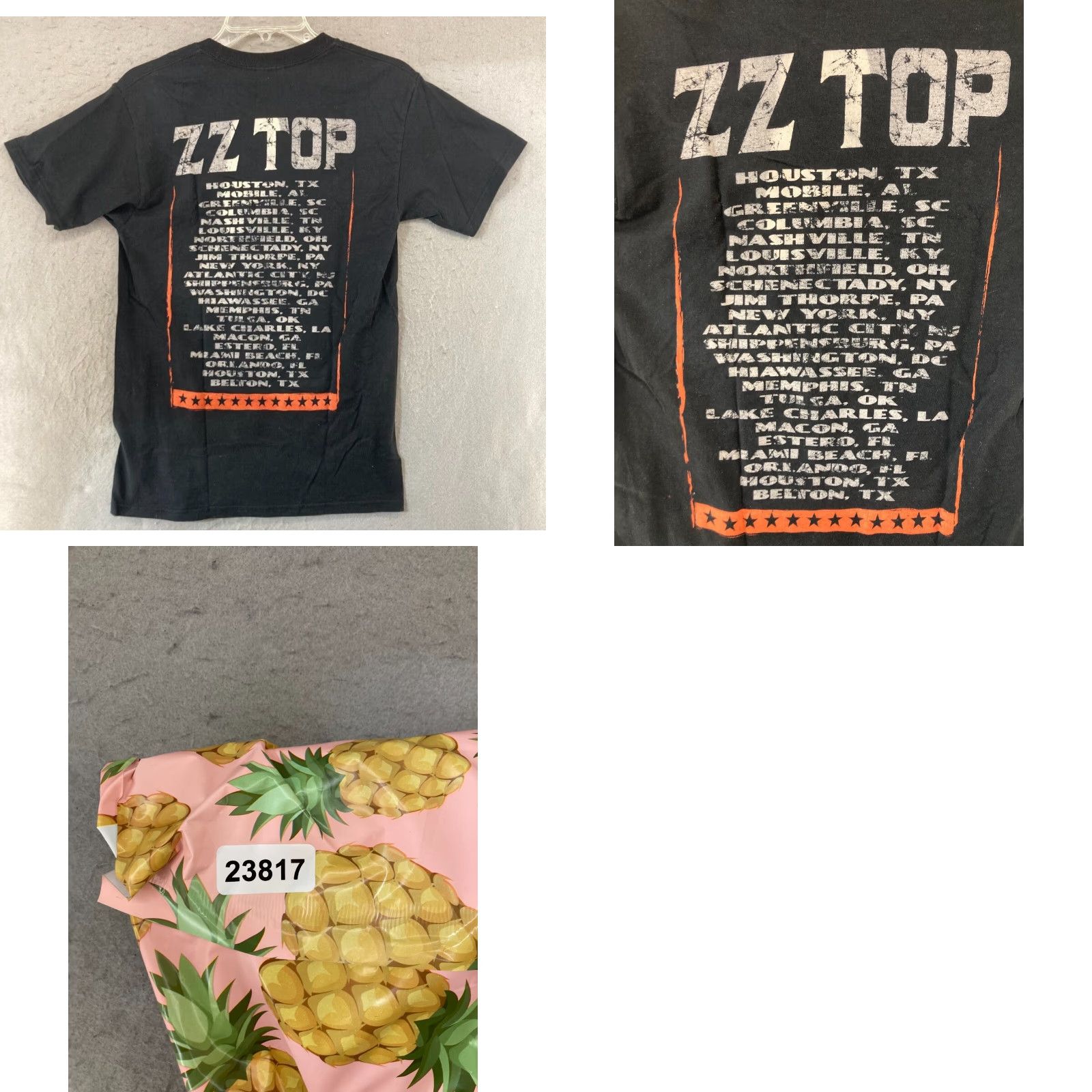 Hanes ZZ Top Mens Concert Tshirt Small Tres Hombres Size US S / EU 44-46 / 1 - 8 Thumbnail