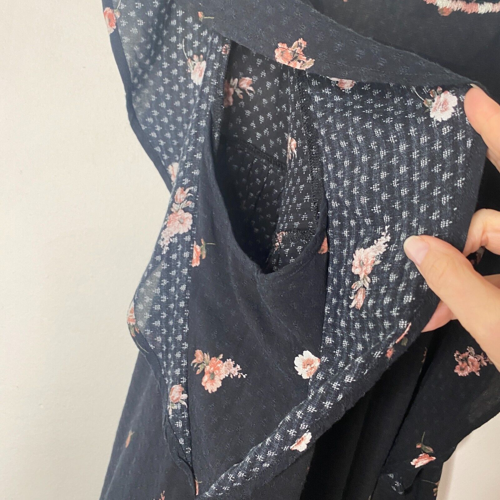 Other Lovestitch Black Multi Floral Aztec Tie Sleeveless Top S Size S / US 4 / IT 40 - 7 Thumbnail