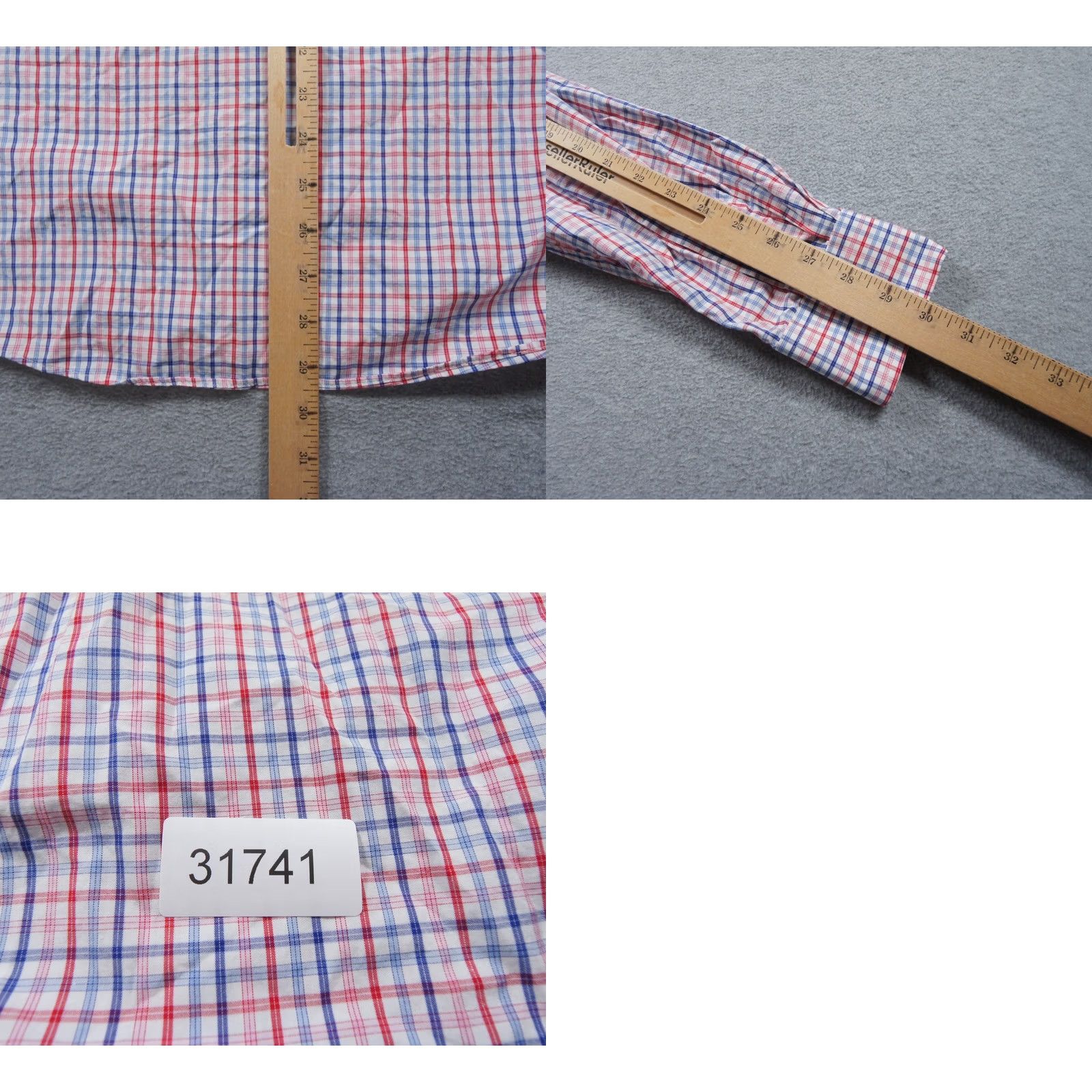 Charles Tyrwhitt Charles Tyrwhitt Shirt Mens 15.5/33 Button-Up Slim Fit Long Sleeve Collared Check Pattern Multicolor Cotton Shoes? Size US M / EU 48-50 / 2 - 8 Thumbnail