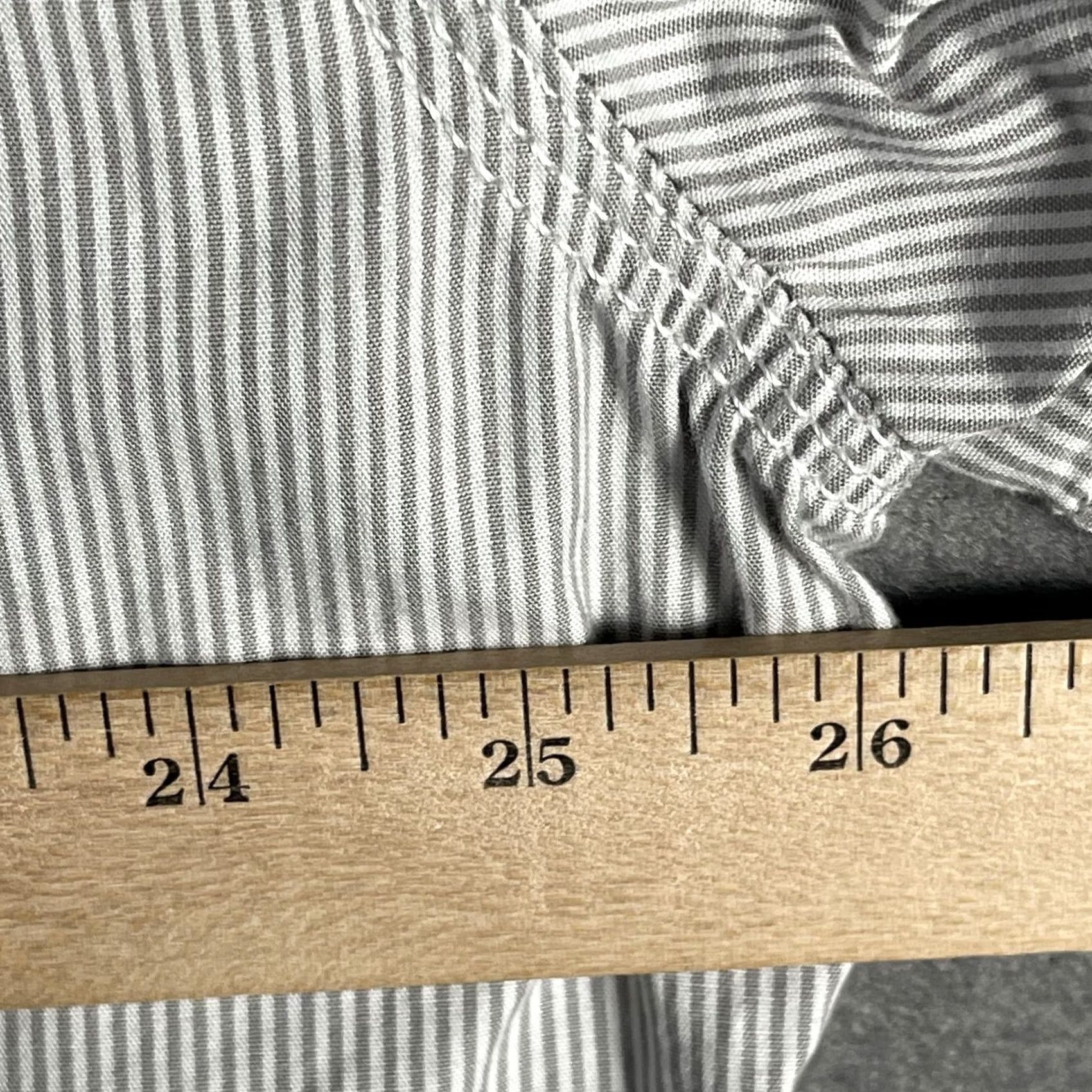 Ecko Unltd. Ecko Unltd Shirt Mens 2XL Gray White Striped Short Sleeve Casual Button Pockets Size US XXL / EU 58 / 5 - 5 Thumbnail