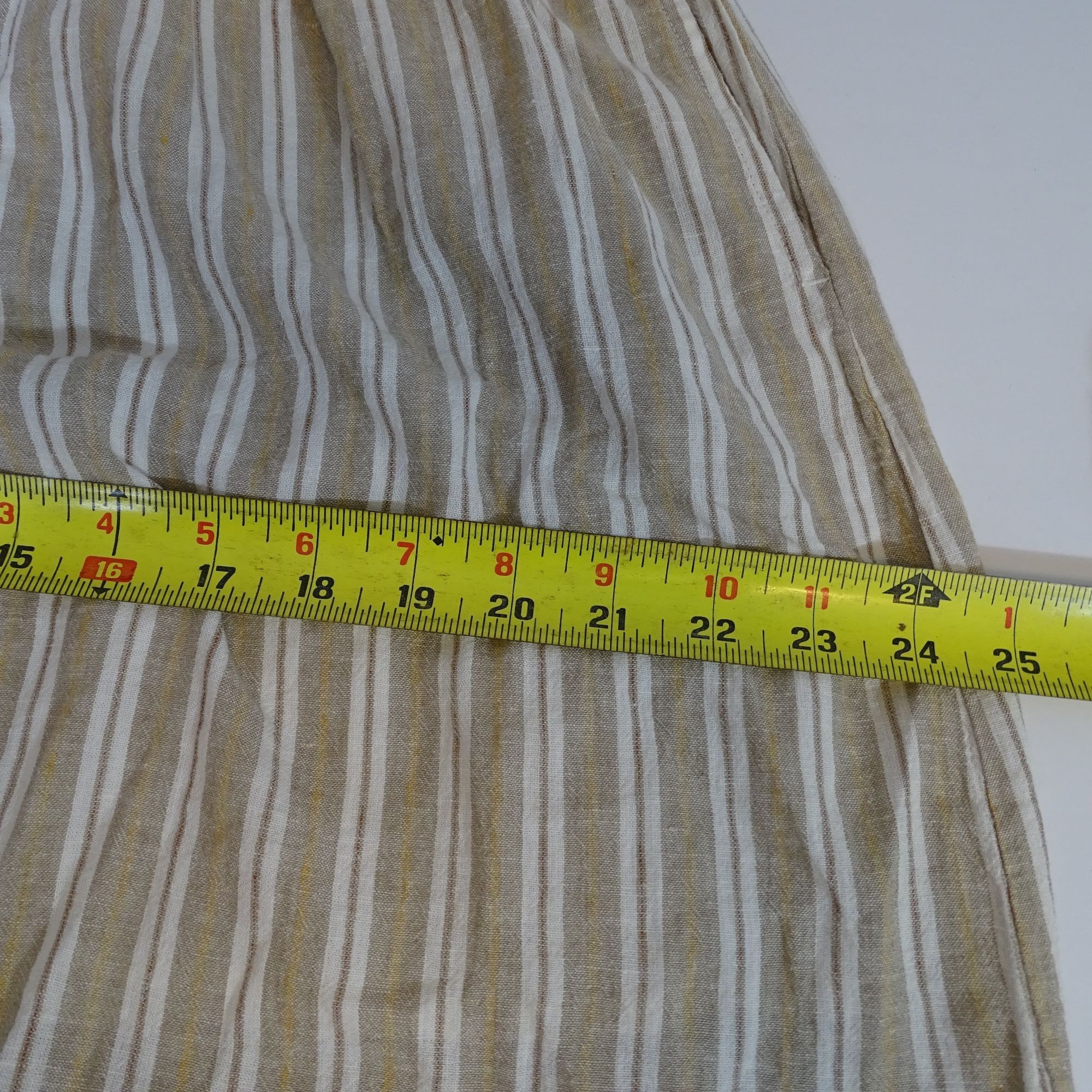 Z Supply Z Supply Evereve Tan White Stripe Maxi Skirt Size M Linen Size 28" / US 6 / IT 42 - 10 Thumbnail