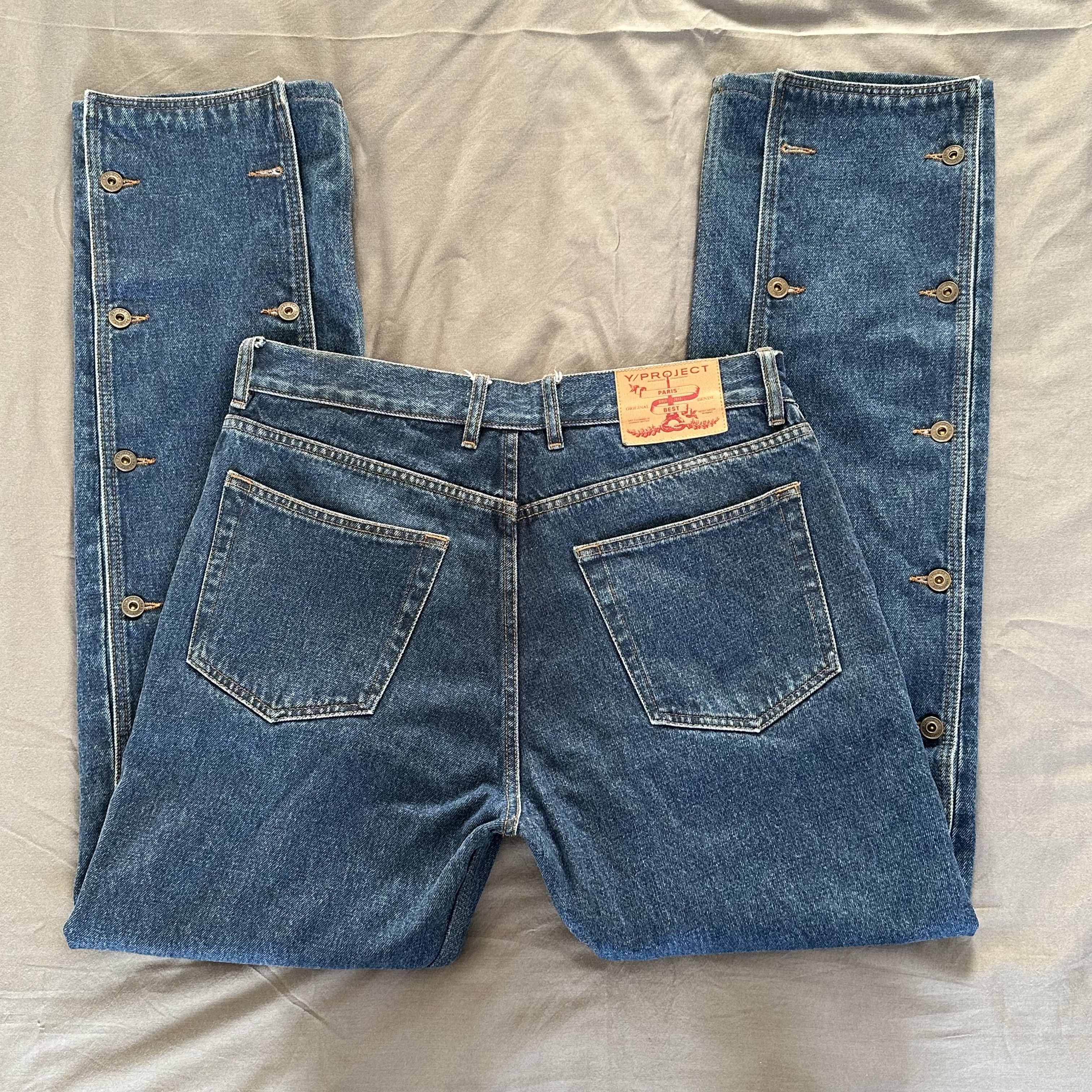 Y/Project Blue Y/Project Button Jeans with Detachable Panel Size US 32 / EU 48 - 4 Thumbnail