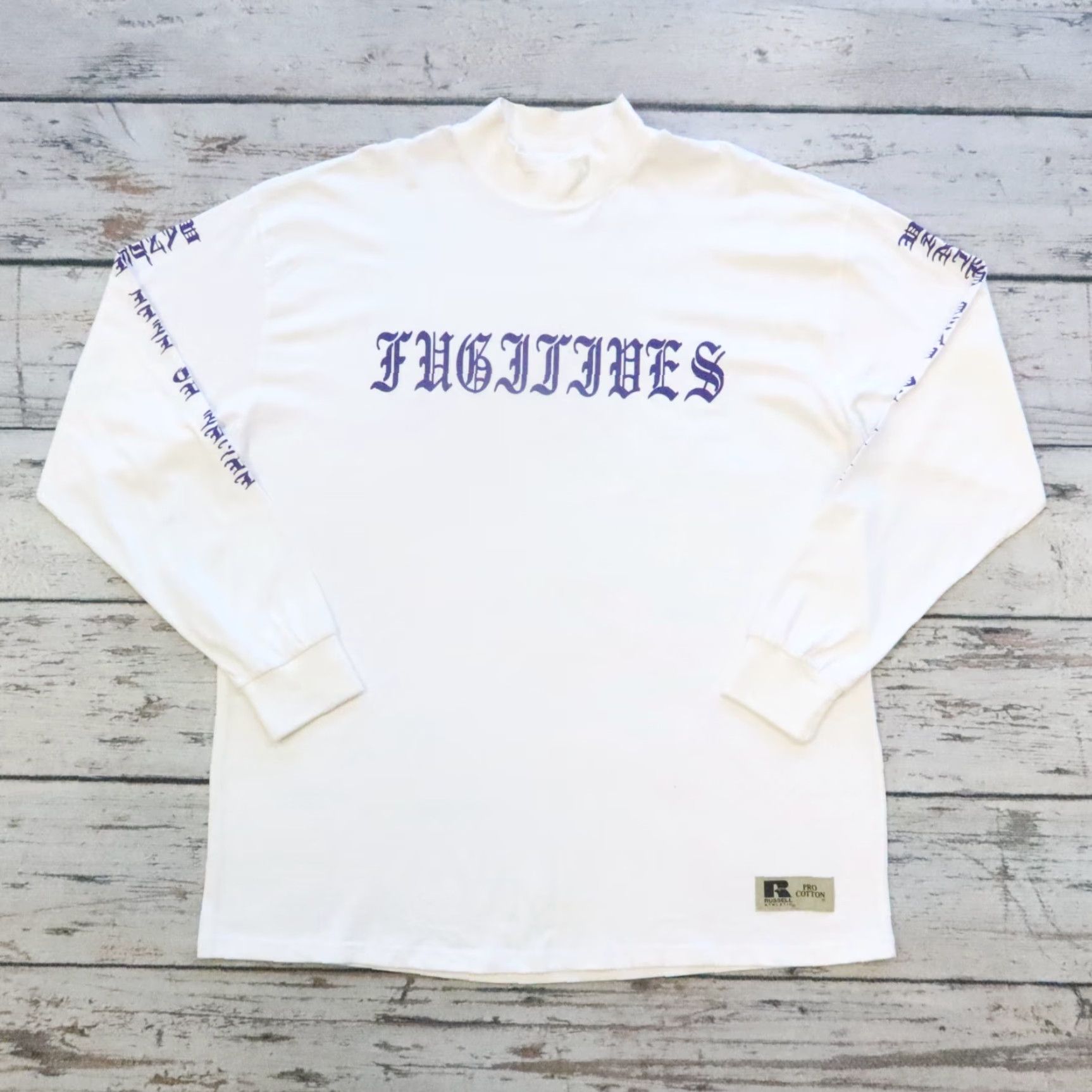Russell Athletic VINTAGE Fugitives MC Motorcycle Club Richmond Long Sleeve Tshirt Shirt Size US XL / EU 56 / 4 - 2 Thumbnail