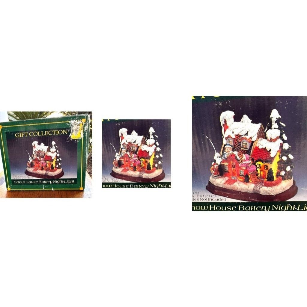 Vintage VTG Gift Collection Snow House Nightlight Christmas READ Size ONE SIZE - 10 Thumbnail