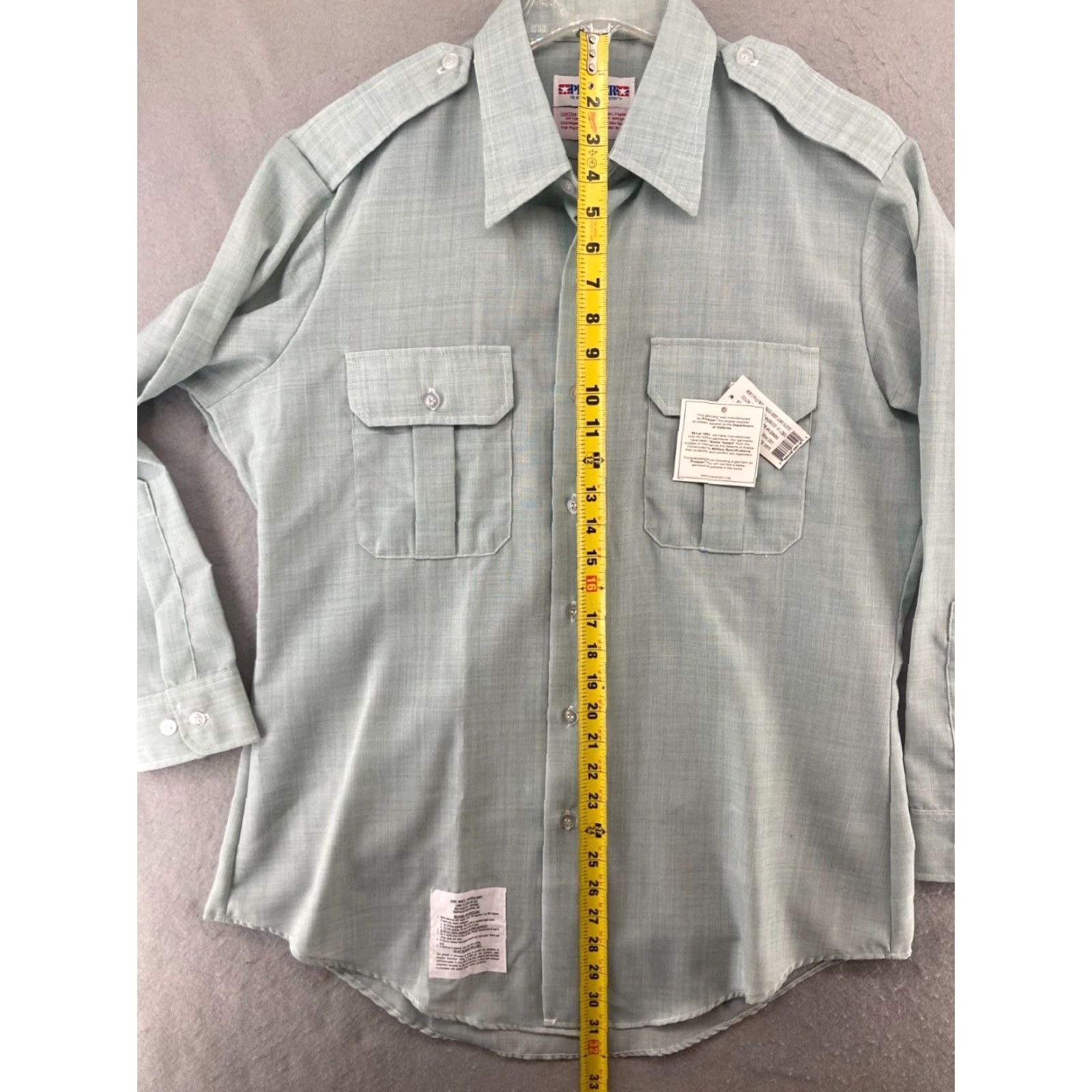 Propper PROPPER Mens Military Shirt Button-Up Long Sleeve Green Wool Blend NWT 16.5/32 Casual Seasoned Ready-to-Wear Mens Size US L / EU 52-54 / 3 - 5 Thumbnail