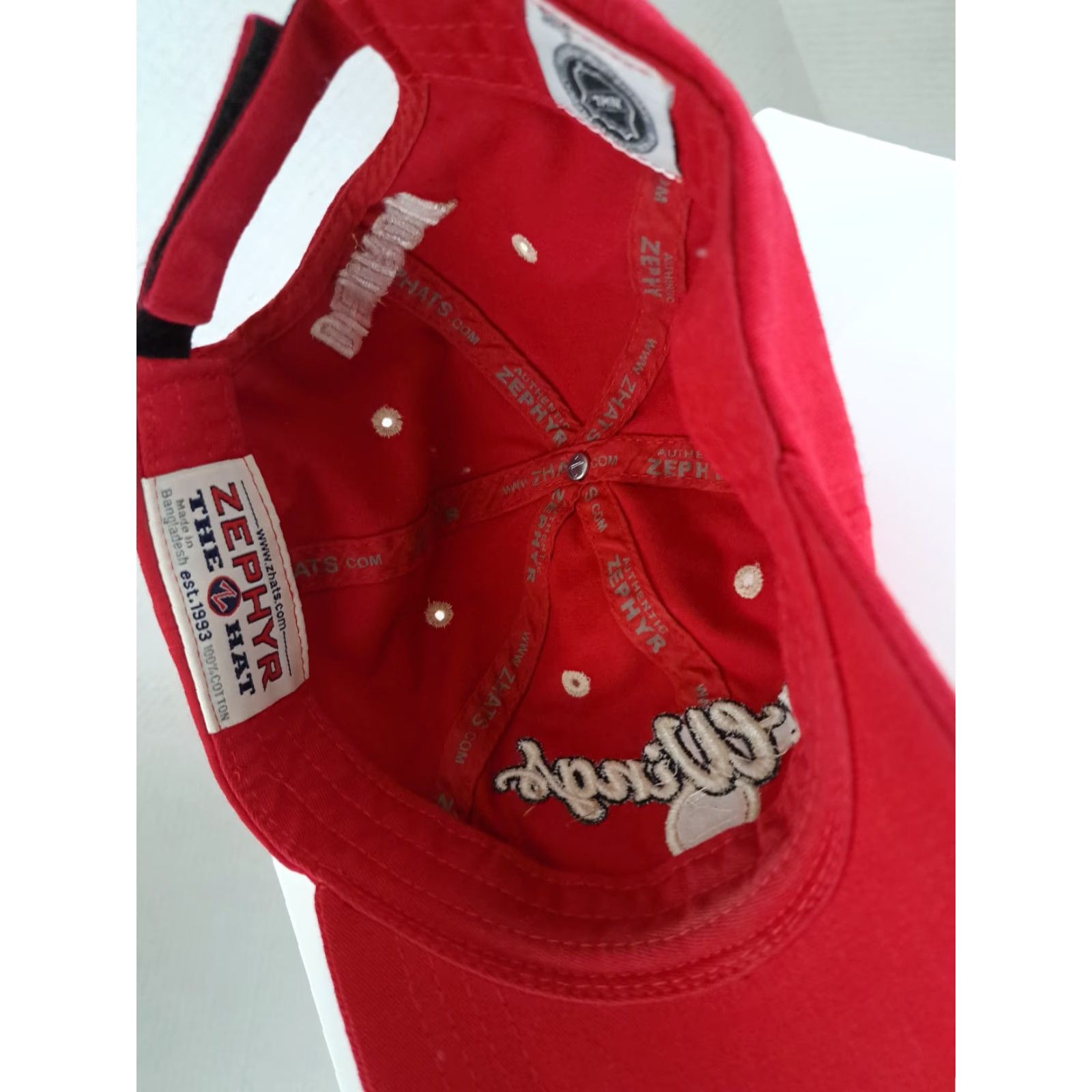 Zephyr VINTAGE Detroit Red Wings Hockey Adjustable Embroidered Zephyr Hat Hat Men One Size Red Cotton Canvas Baseball Cap Sports Adjustable Men Size ONE SIZE - 5 Thumbnail