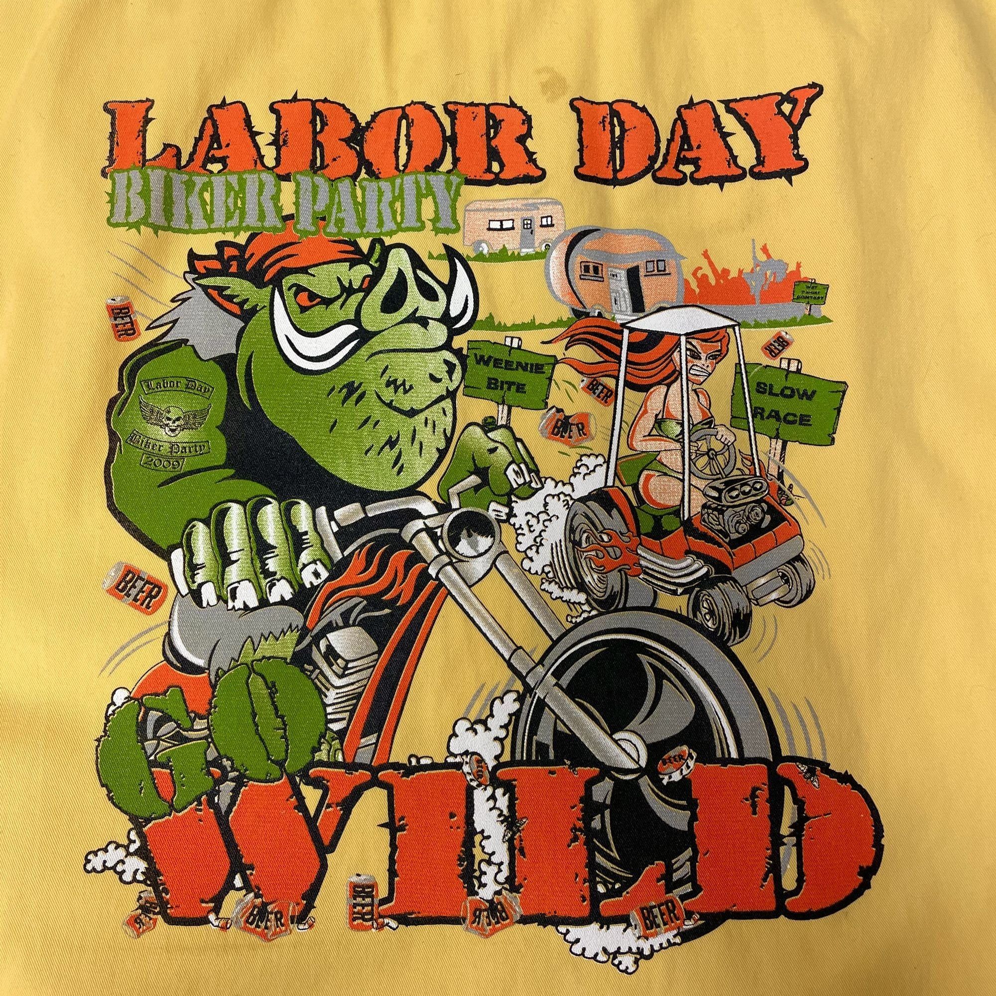 Other Labor Day BIKER PARTY Wild Pig HOG BEER Motorcycle Shirt Size US XL / EU 56 / 4 - 2 Thumbnail