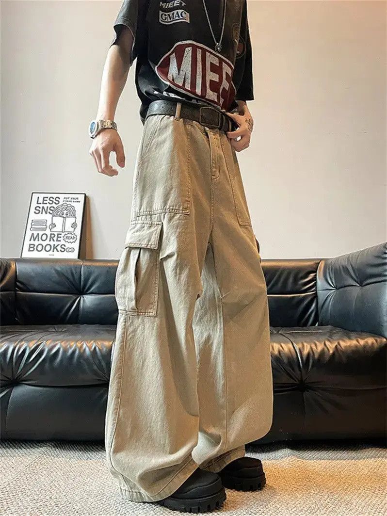 Japanese Brand Retro loose straight pocket jeans Size US 32 / EU 48 - 4 Thumbnail