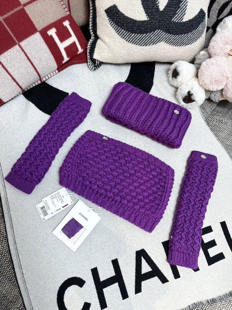 Chanel Chanel 22A Purple Knit Three-Piece Set Size S / US 4 / IT 40 - 2 Thumbnail