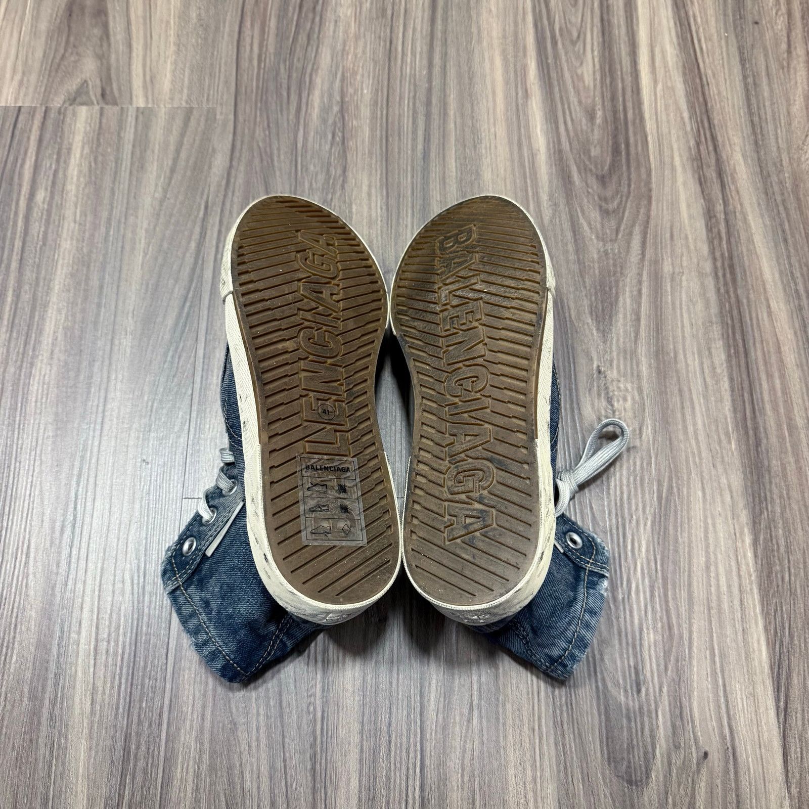 Balenciaga NEW Balenciaga Paris mid 90's Denim High Top Sneaker | EU41 Size US 8 / EU 41 - 8 Thumbnail